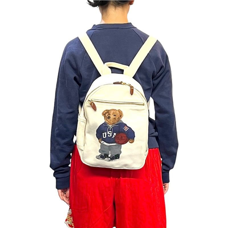 Polo Ralph Lauren × Ralph Lauren × Vintage Ralph Lauren Polo Bear Canvas Bagpack Size ONE SIZE - 2 Thumbnail
