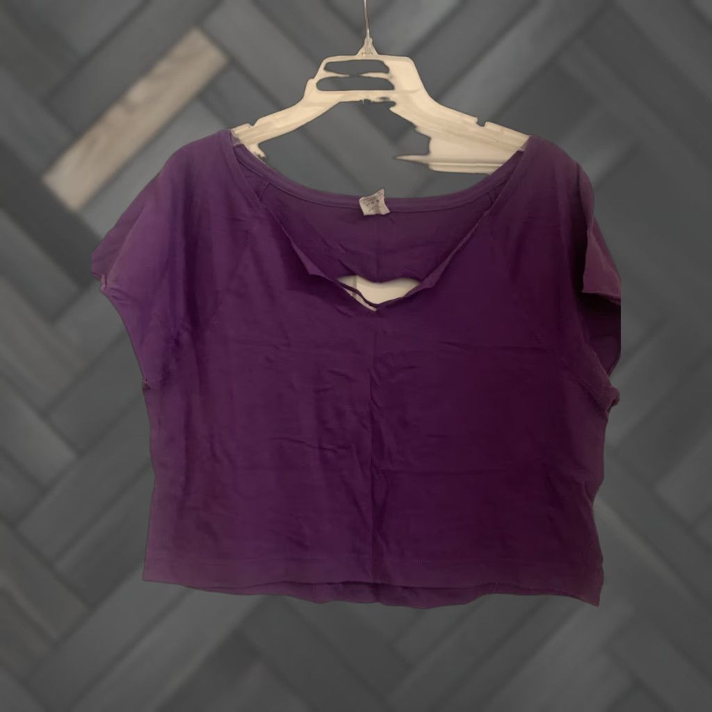 Victoria's Secret Victoria's Secret PINK Short Sleeve Crop Top Shirt XS Purple Size XS / US 0-2 / IT 36-38 - 1 Thumbnail