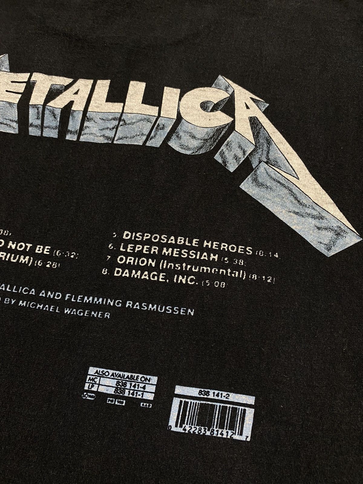 Band Tees Metallica master of puppets black tee vintage y2k 90s rock Size US XXL / EU 58 / 5 - 6 Thumbnail
