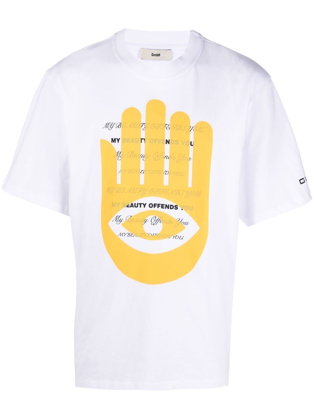 GmbH o1mle1124 Brik Hamza Screenprinted T-Shirt in white Size US S / EU 44-46 / 1 - 1 Preview