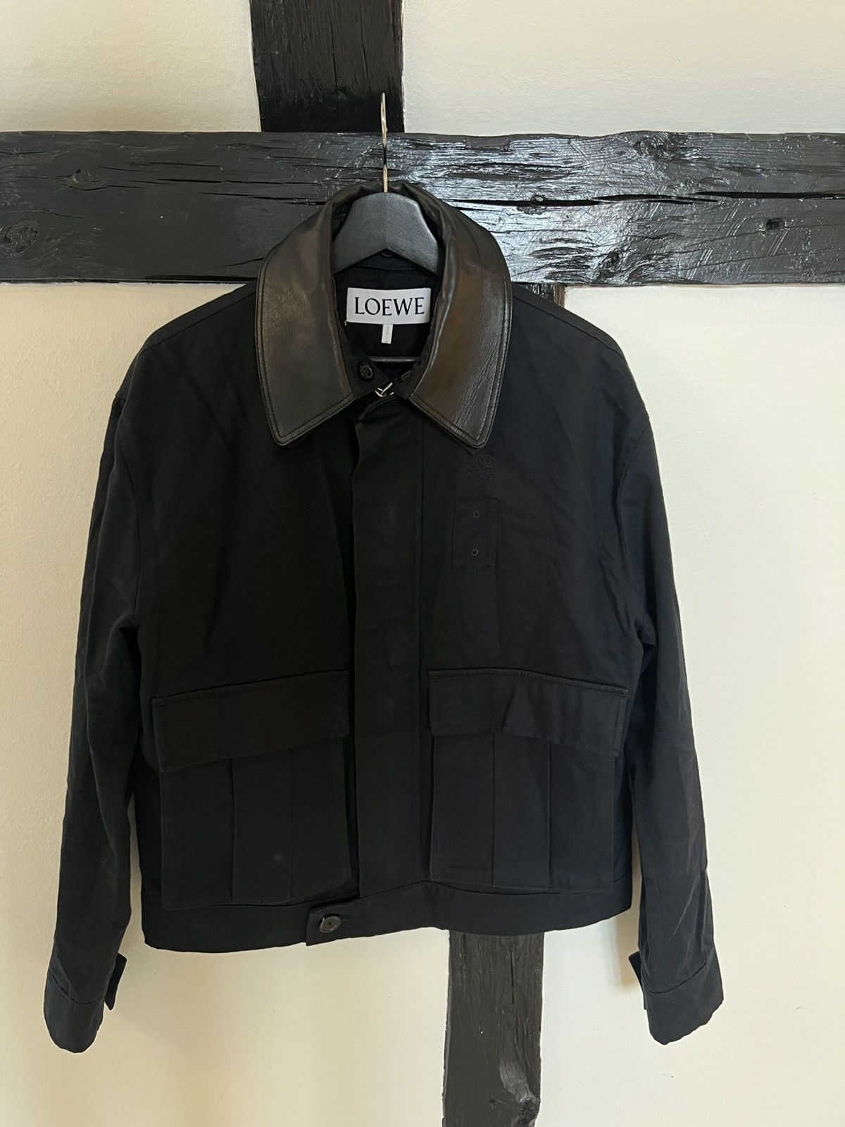 Loewe Loewe Jacket with Pockets and leather collar Size US M / EU 48-50 / 2 - 1 Thumbnail