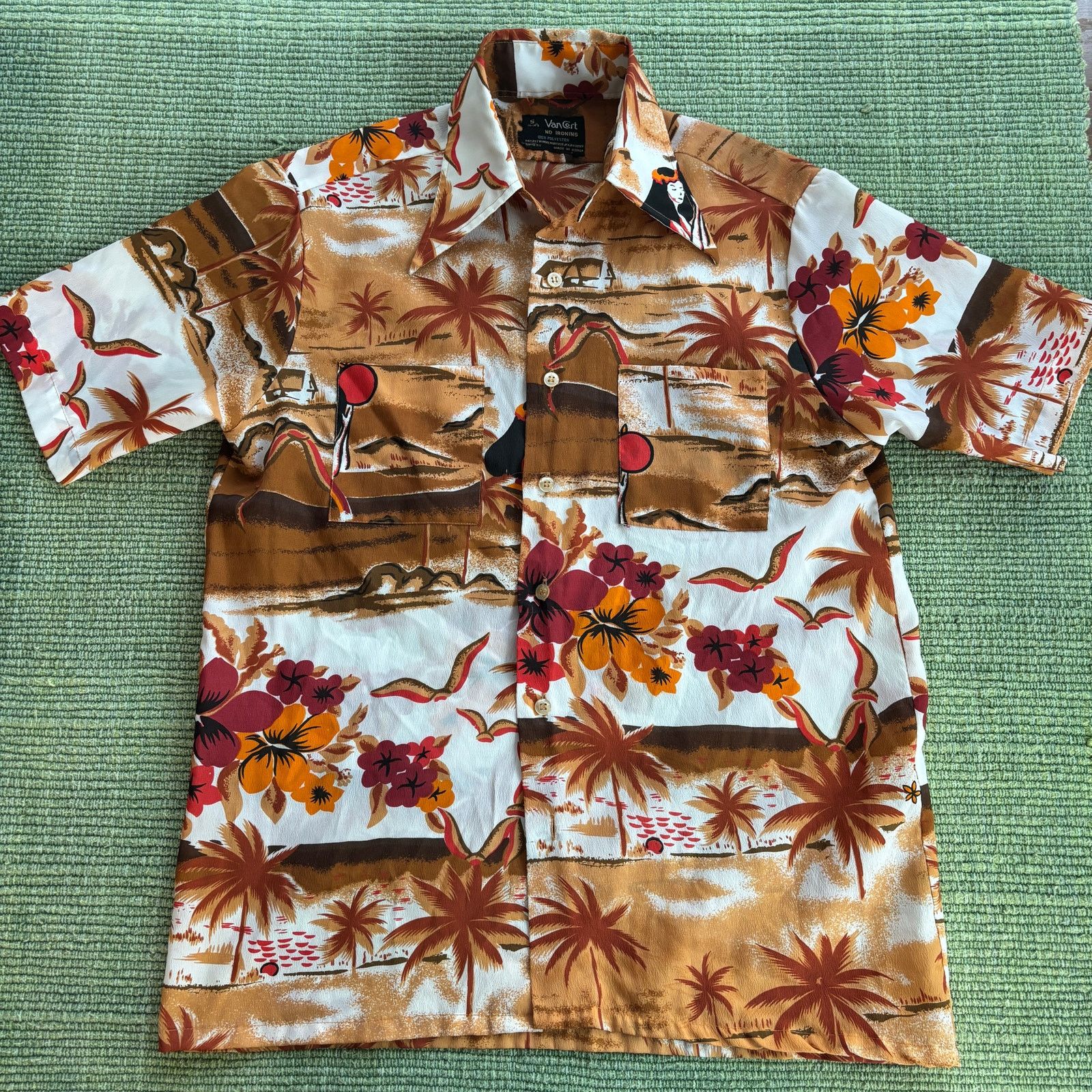 Vintage Vintage 70s VanCort Hawaiian Shirt Sz S (Fits M/L) As-IS Size US M / EU 48-50 / 2 - 1 Thumbnail