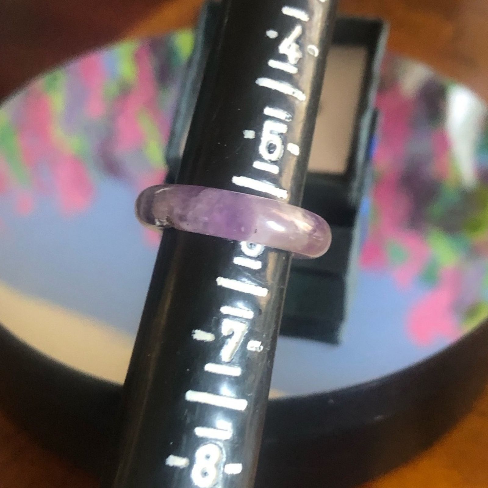 Handmade Handcrafted genuine amethyst stone band ring 6 Size ONE SIZE - 3 Thumbnail