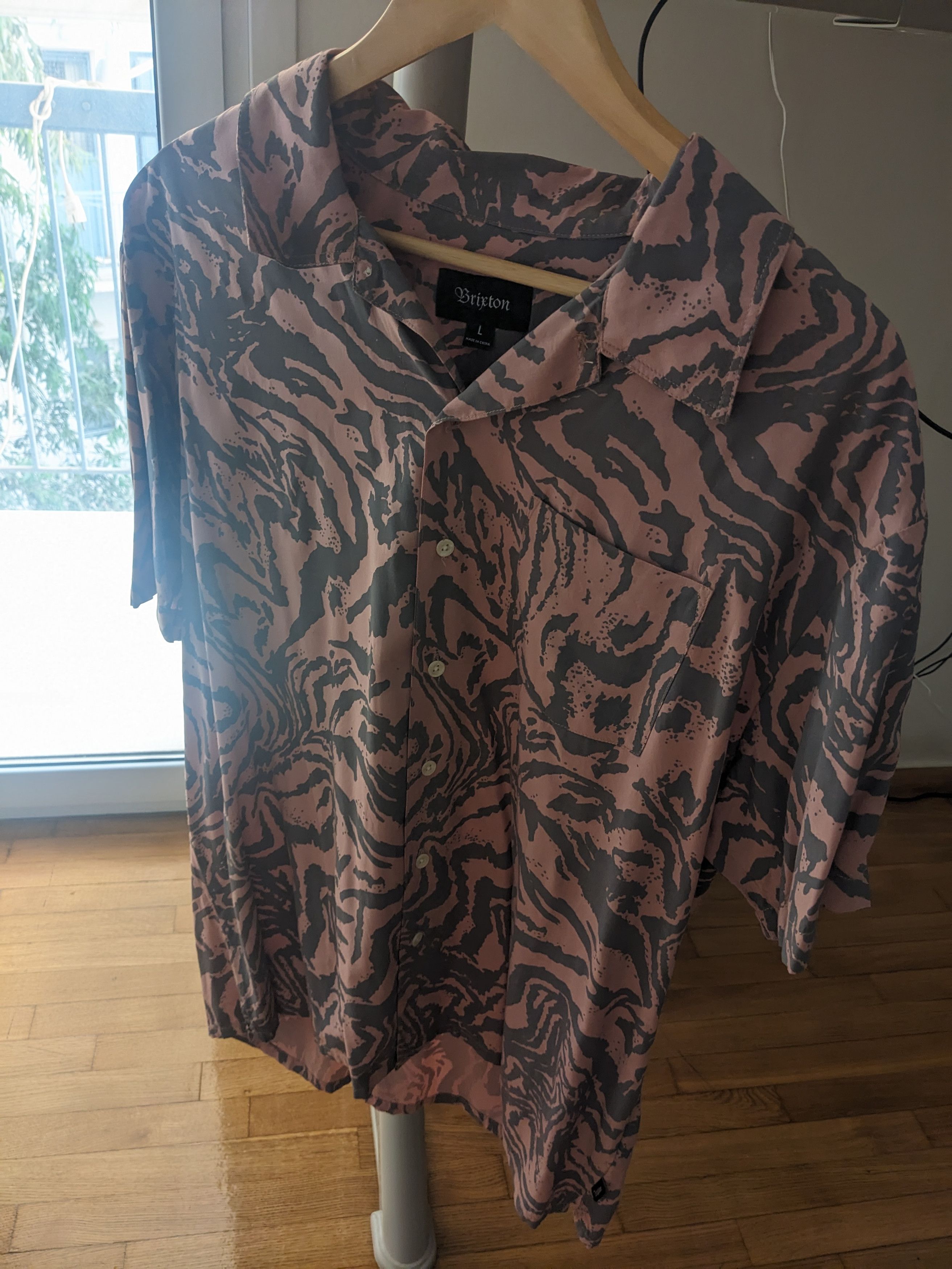 Brixton BRIXTON LOVITZ S/S WOVEN | CAMEO PINK GREY | LARGE Size US L / EU 52-54 / 3 - 2 Thumbnail