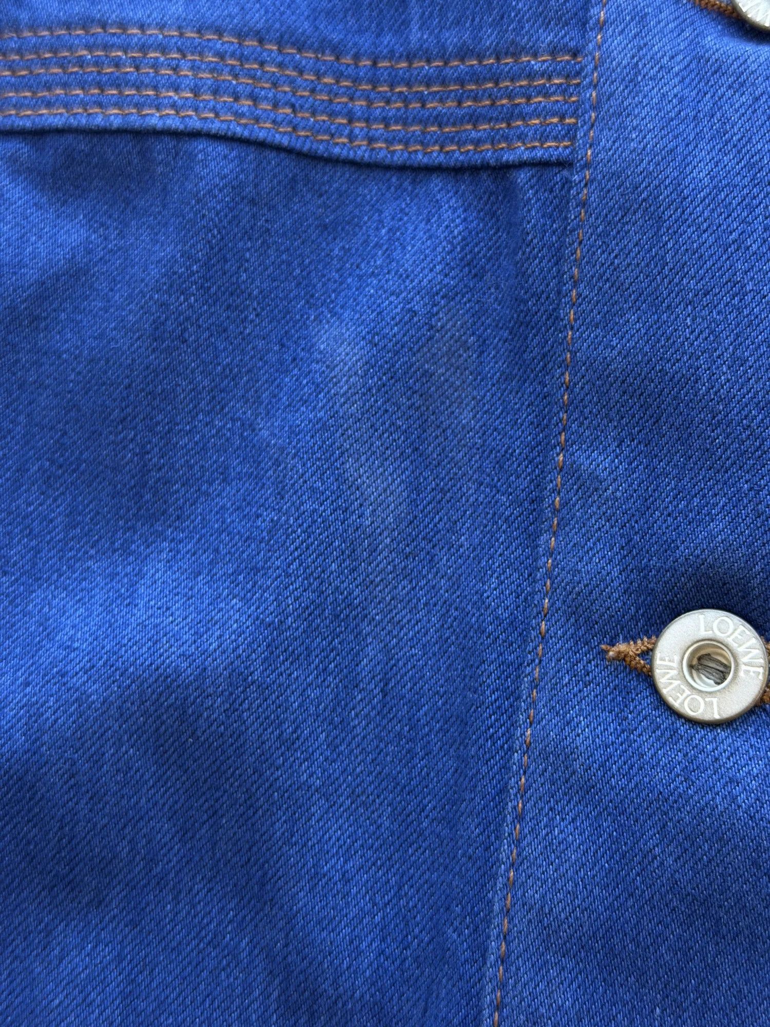 Loewe Bright Blue Asymmetric Workwear Jacket Size US M / EU 48-50 / 2 - 9 Thumbnail