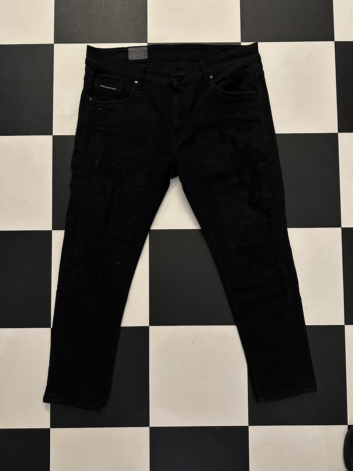 Diesel Diesel Black Gold Ripped Jeans Size US 32 / EU 48 - 1 Thumbnail