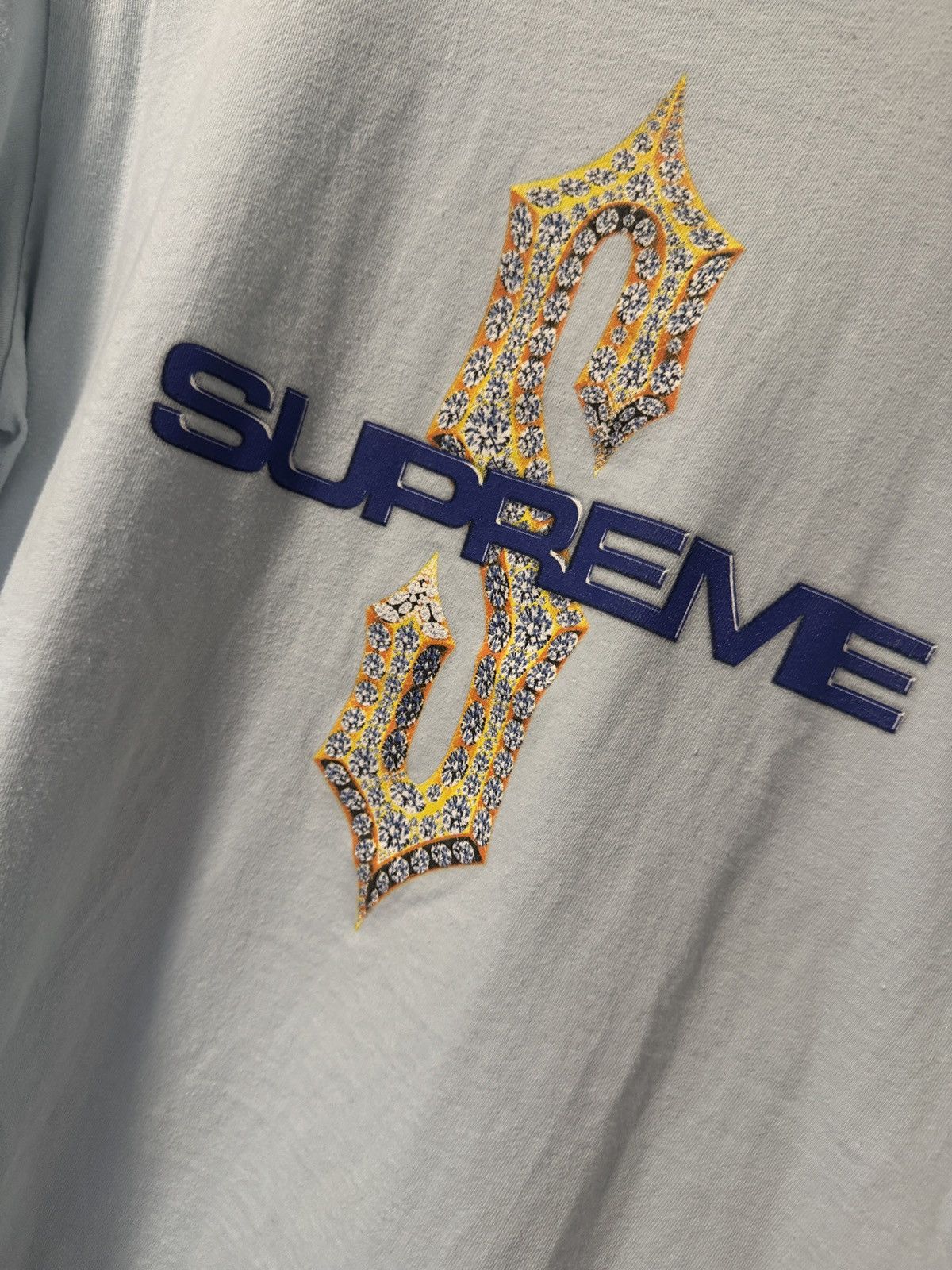 Supreme Supreme Diamonds tee pale blue sz M Size US M / EU 48-50 / 2 - 2 Thumbnail