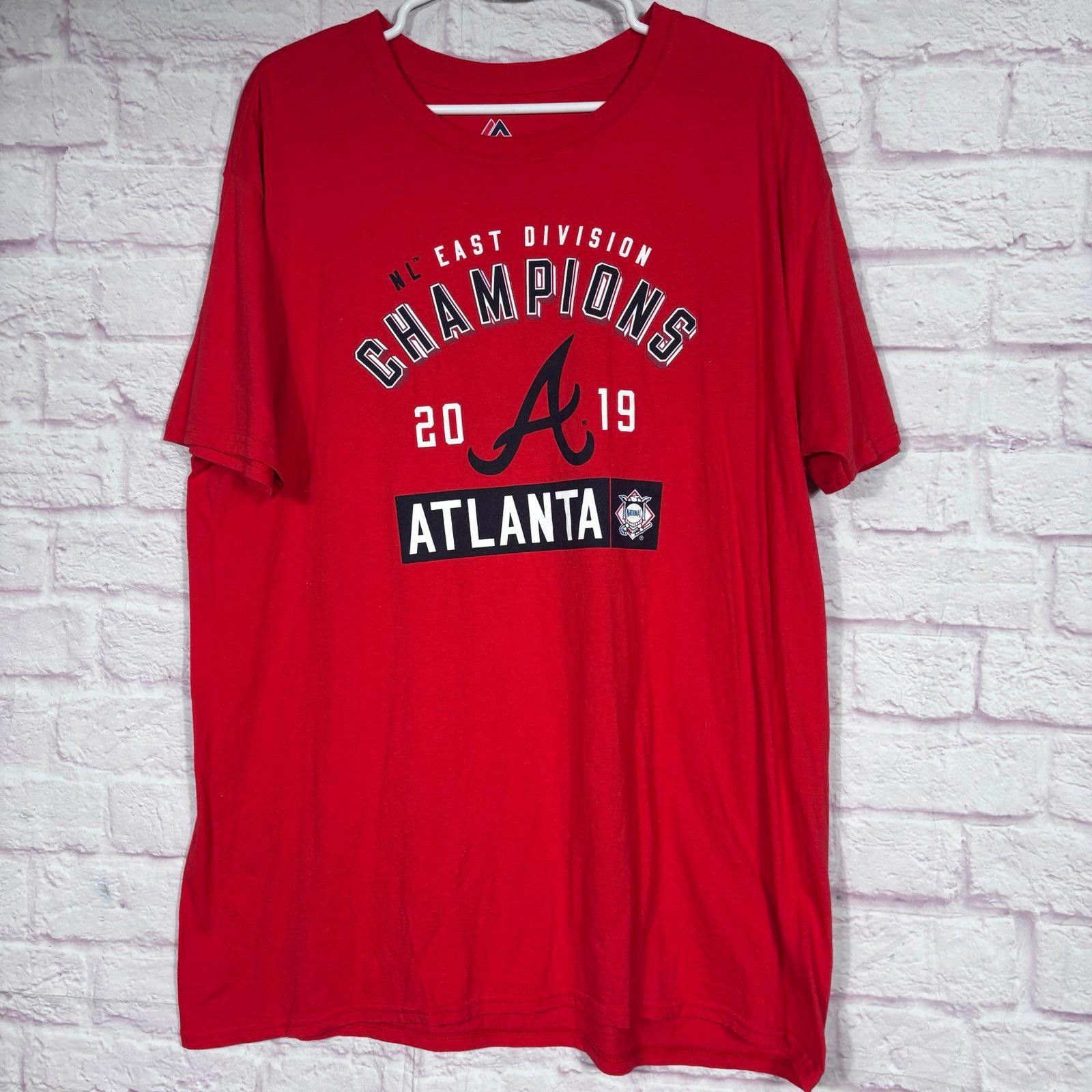 Majestic Majestic 2019 NL East Division Champions Atlanta Braves XL Size US XL / EU 56 / 4 - 2 Thumbnail
