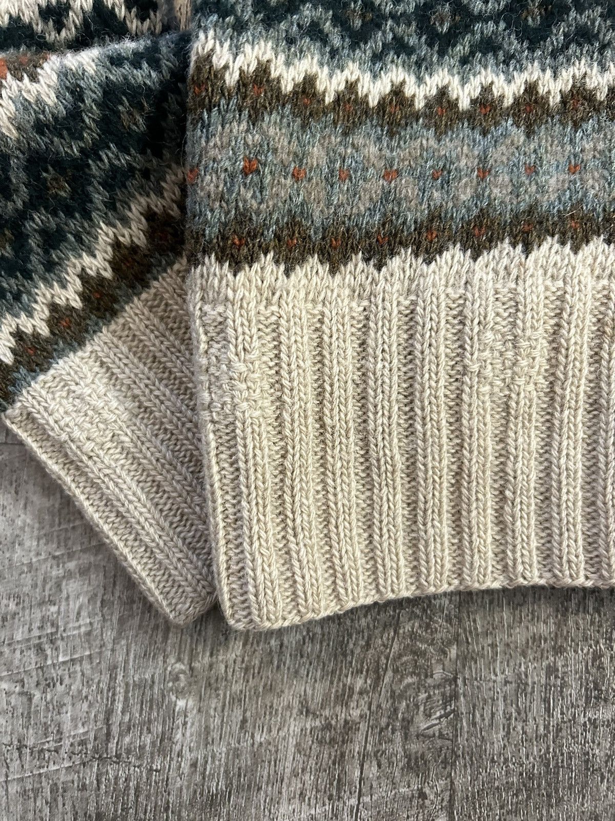 RRL Ralph Lauren Mended Wool HandKnit Sweater SZ S Size US S / EU 44-46 / 1 - 7 Thumbnail