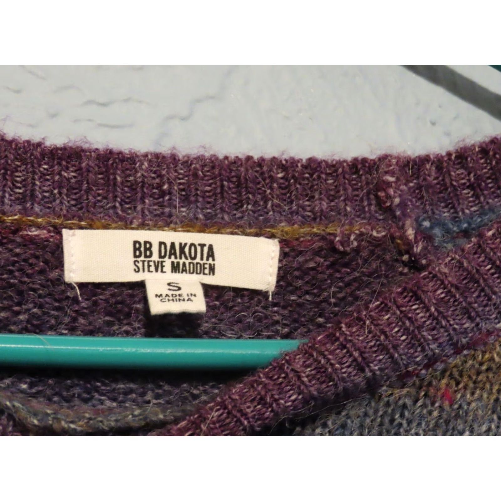 BB Dakota BB Dakota Sweater Women's Raglan Sleeve Striped Multicolor Ombre Knit Pullover Small Regular Fit Winter Spring Fall Casual Lights, MN/A Size S / US 4 / IT 40 - 3 Thumbnail