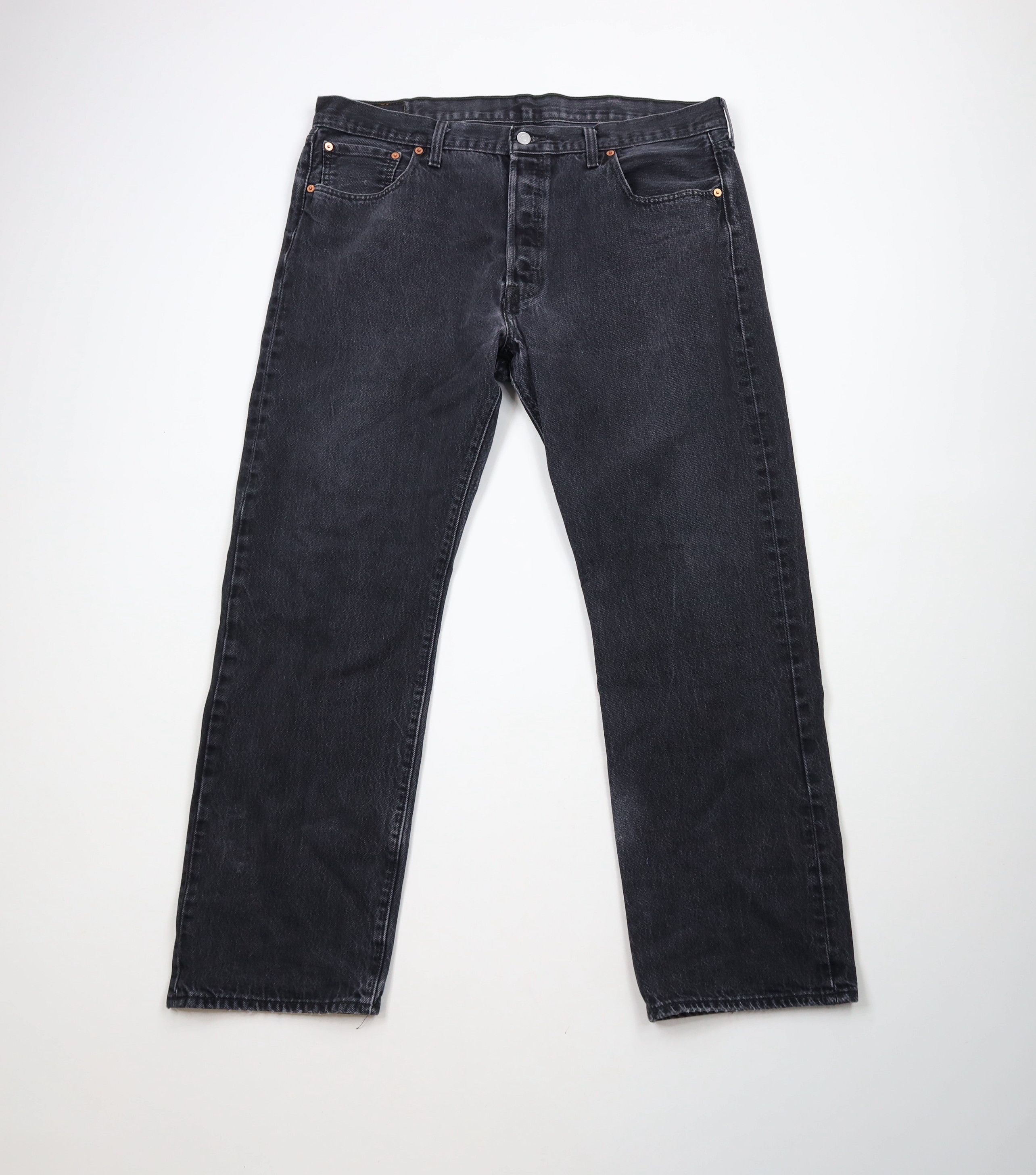 Levi's × Vintage Vintage Y2K Levis 501xx Fly Original Fit Denim Jeans Black Size US 40 / EU 56 - 1 Thumbnail