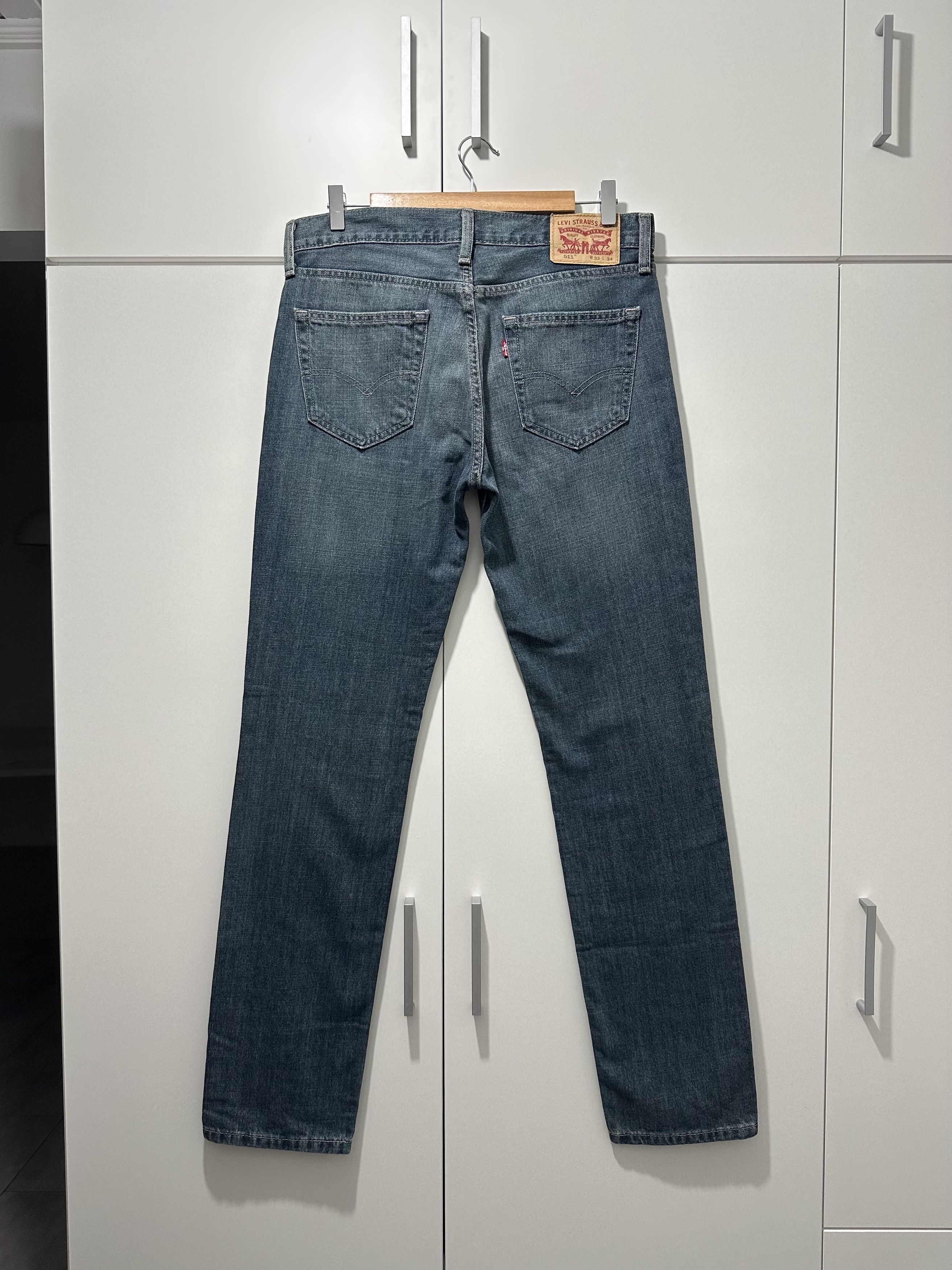 Levi's Levi's 511 Denim Blue Jeans W33 L 34 Size US 33 - 3 Thumbnail