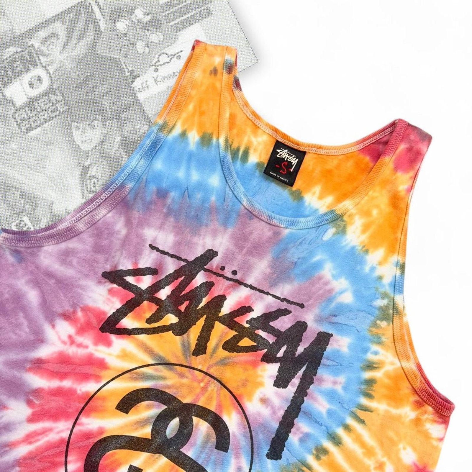 & Other Stories Rainbow Tie Dye Stussy SS Graphic Tank Top Size US S / EU 44-46 / 1 - 4 Thumbnail