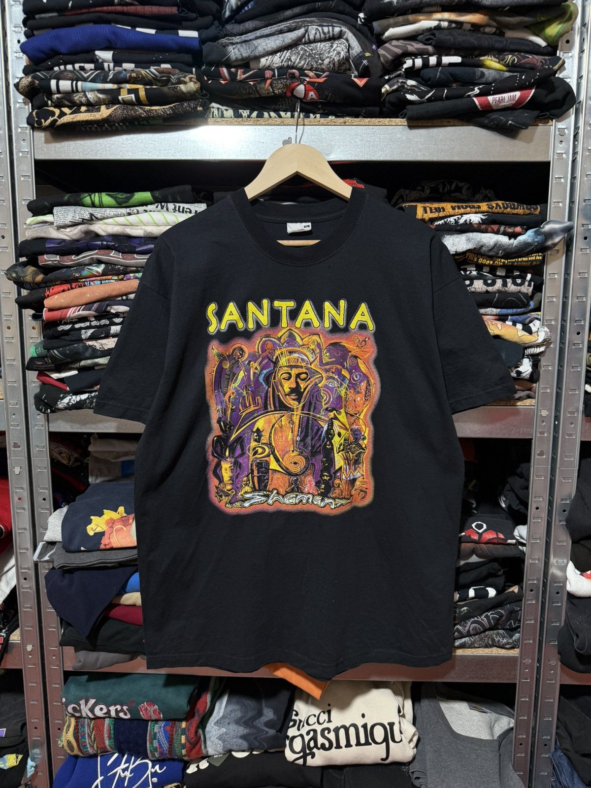 Band Tees Vintage Santana Rock Band Tour 2003 Retro T-Shirt Y2K Hype Size US XL / EU 56 / 4 - 1 Thumbnail