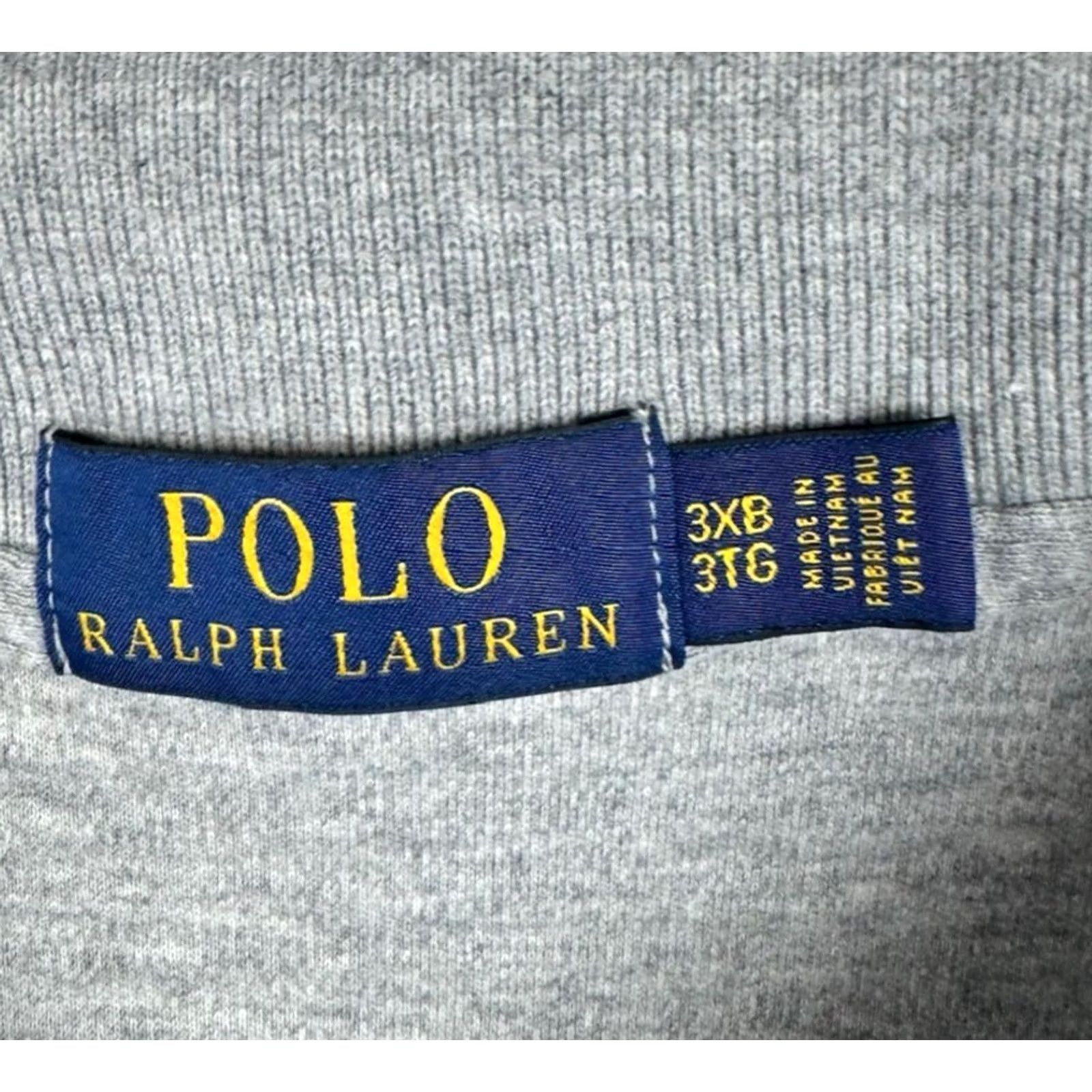 Polo Ralph Lauren Polo Ralph Lauren Polo Shirt S/S 100% Cotton Gray BIG 3XB Mens Shirt Polo Size US XXL / EU 58 / 5 - 3 Thumbnail