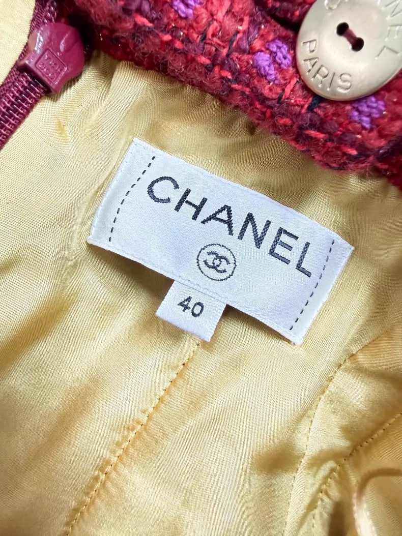 Chanel Chanel Mixed-colour plaid tweed double C gold buckle skirt Size 26" / US 2 / IT 38 - 5 Thumbnail