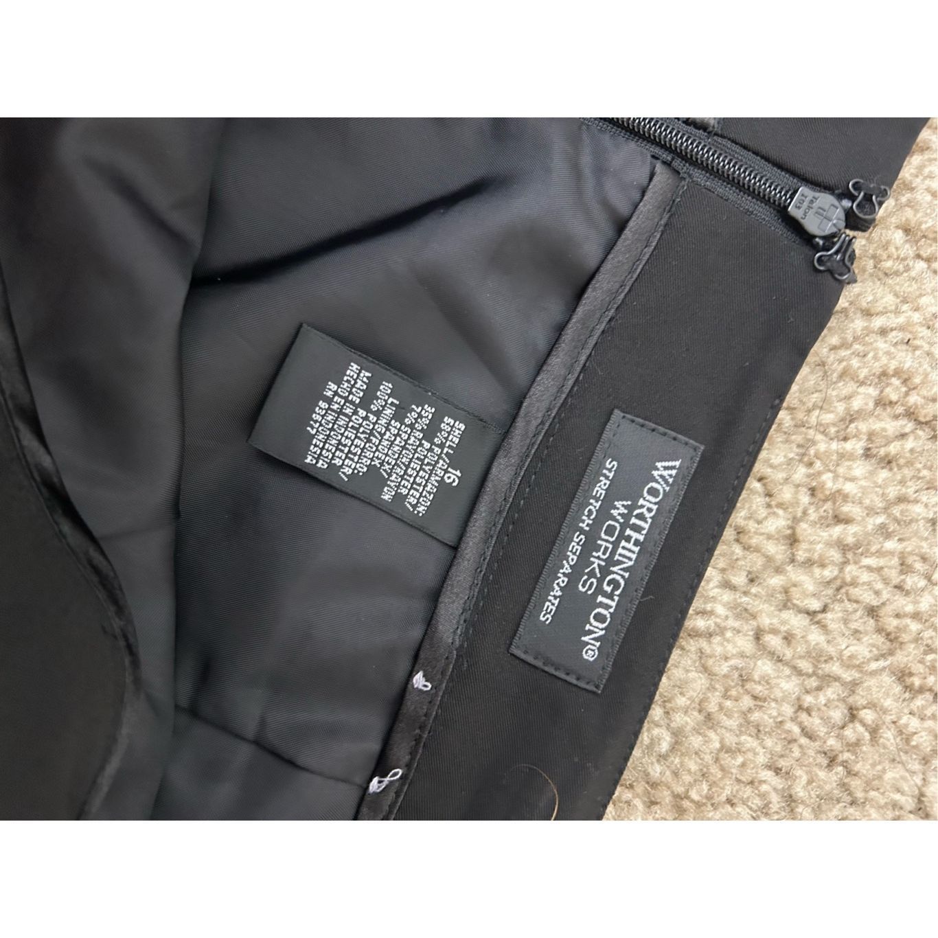 Worthington Worthington Works Stretch Separates Black Pencil Skirt Size Size 38" / US 16 / IT 52 - 4 Thumbnail