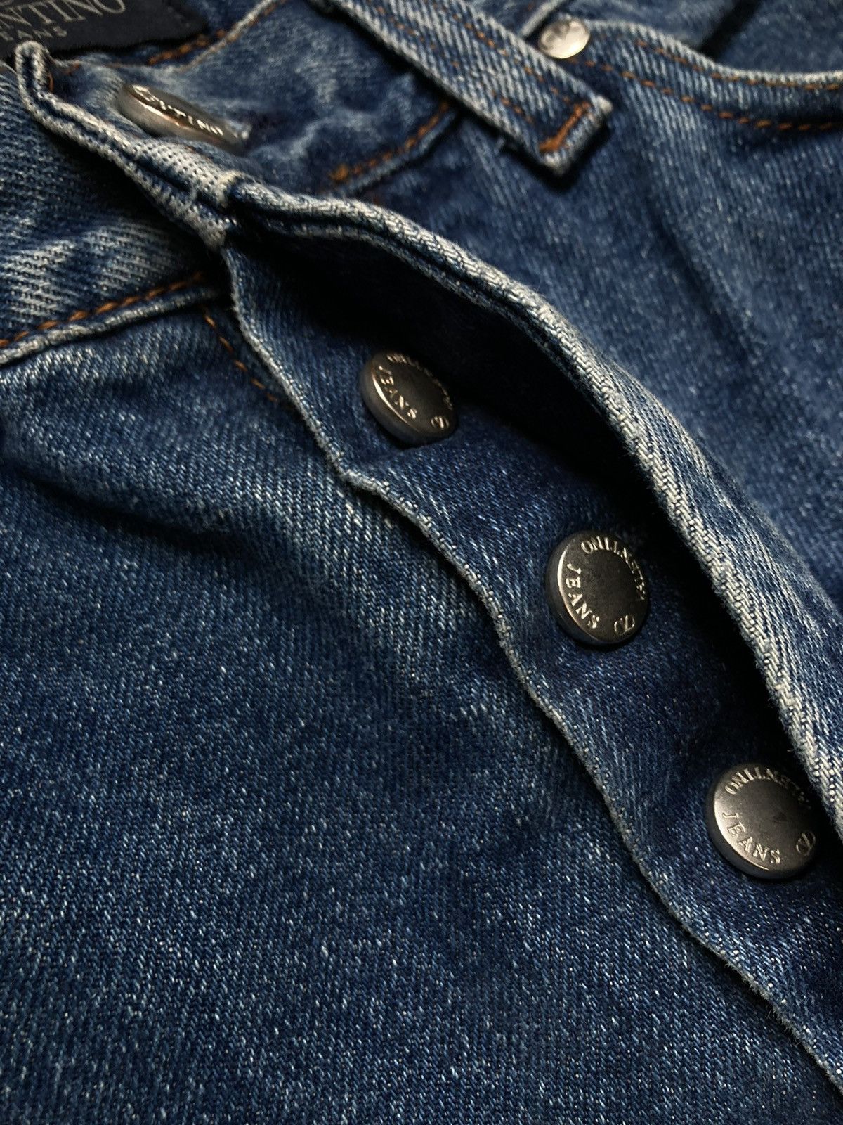 Blue Vintage Straight Jeans Valentino 32 Size 90s Dad Style