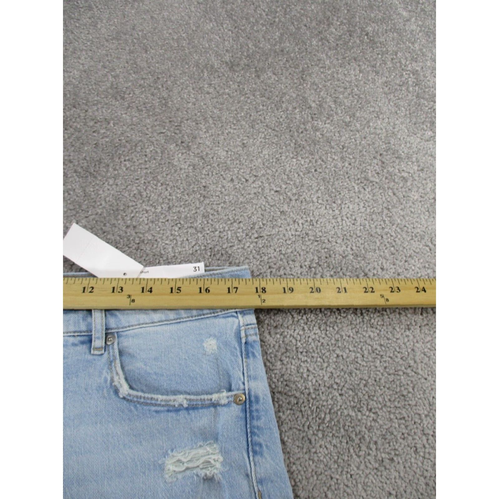 Loft LOFT Vintage Cut-Off Denim Shorts Womens 31 Light Wash Blue 90s Casual Size 24" / US 00 / IT 34 - 6 Thumbnail
