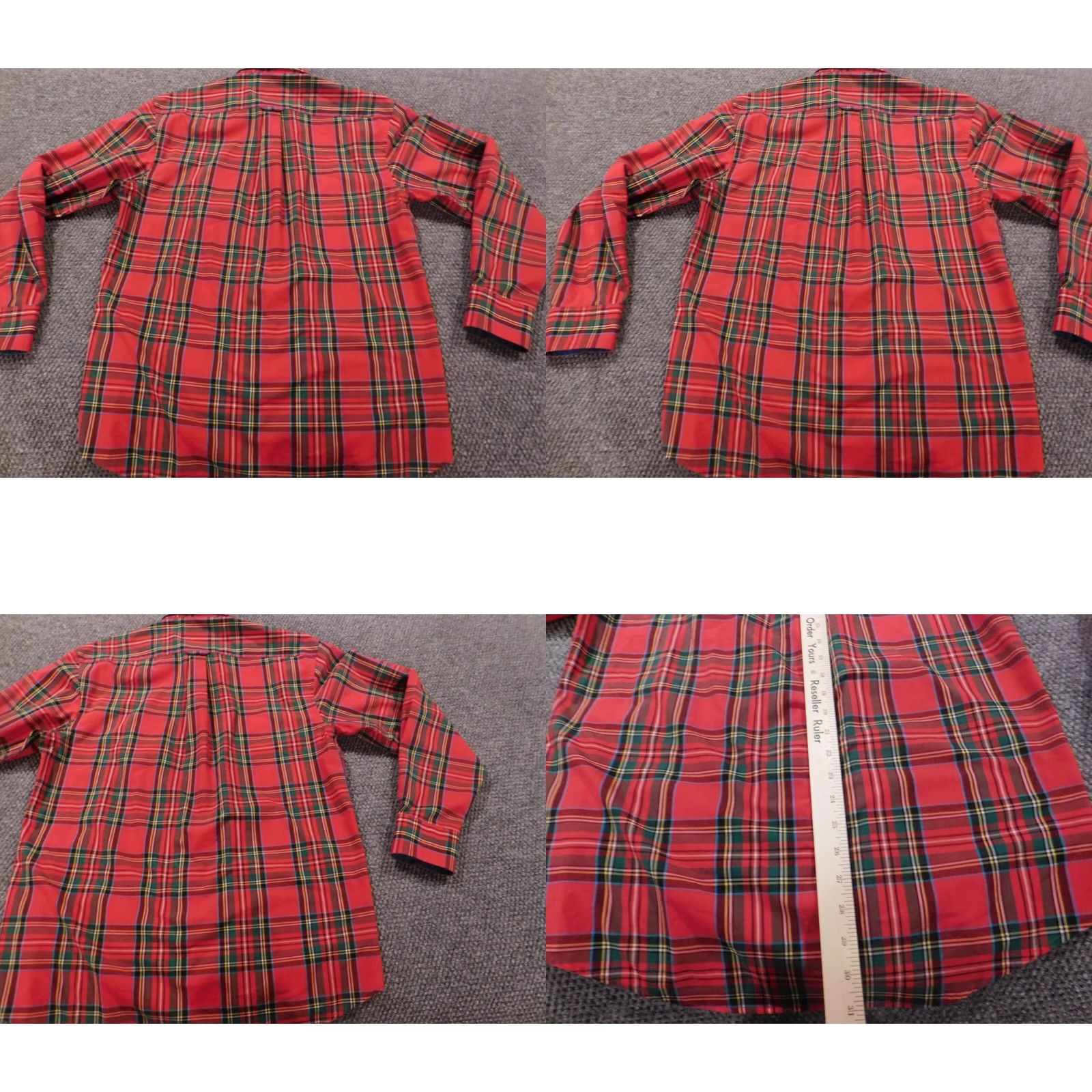 Izod IZOD Shirt Regular Small Red Plaid Button-Down - Button Up, Long Sleeve, Classic Casual, Men, Button, Logo, Cotton Polyester, Knit, Pockets, Slimming Size US S / EU 44-46 / 1 - 8 Thumbnail