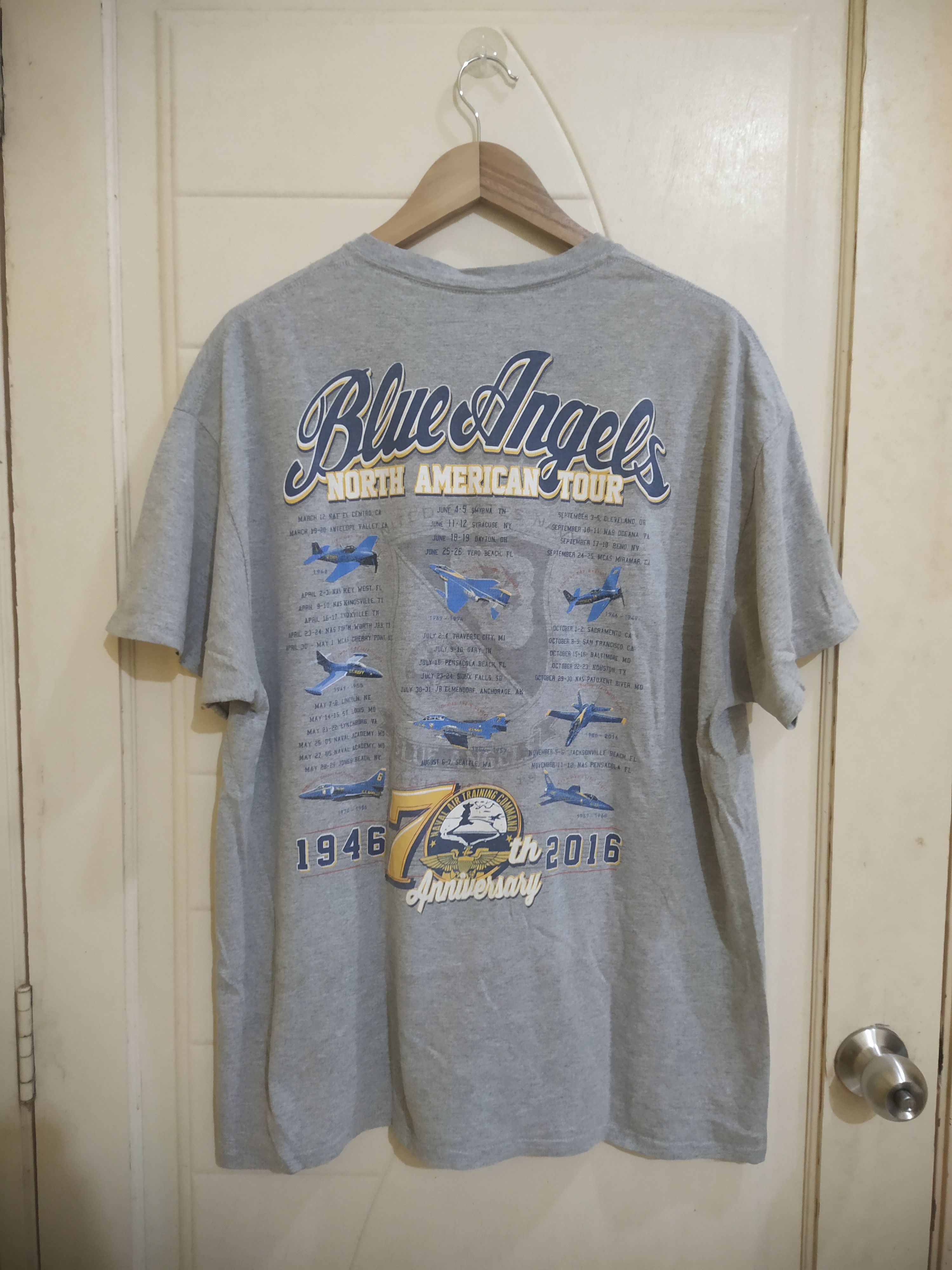 Vintage Blue Angels North American Tour 2016 70th Anniversary Size US XL / EU 56 / 4 - 1 Thumbnail