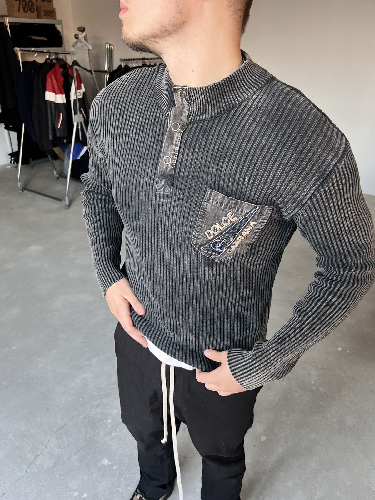 Dolce & Gabbana Vintage Dolce Sweater Gradient Grey Size US L / EU 52-54 / 3 - 7 Thumbnail