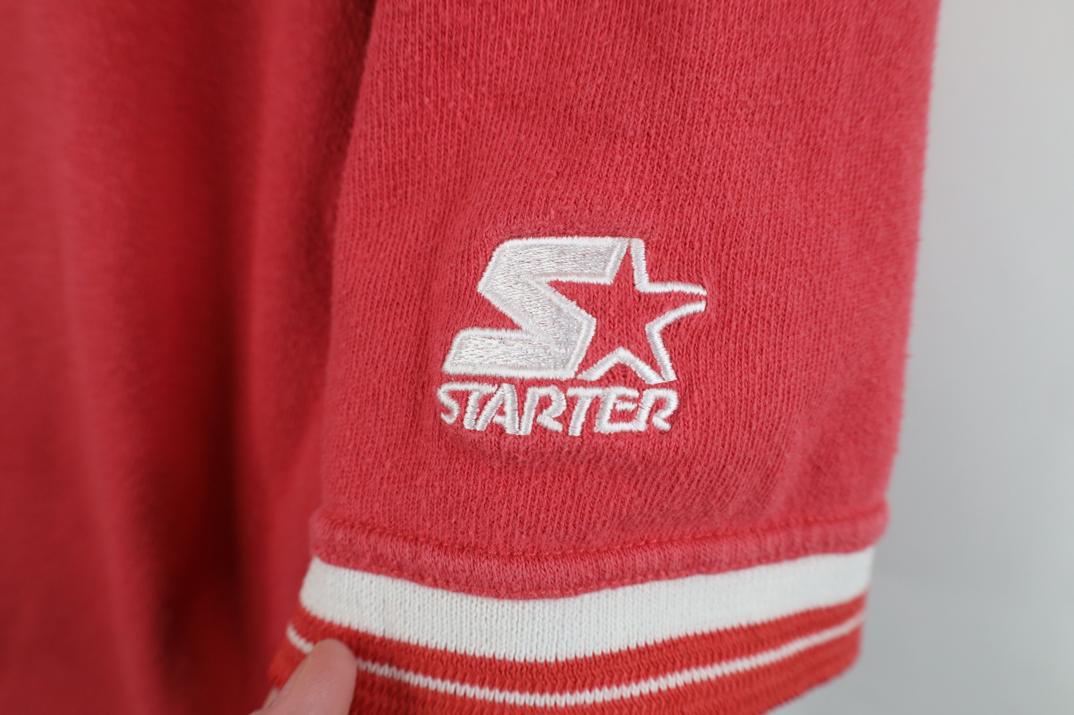 Starter Vintage 90s Starter Red Wings Ribbed Knit Ringer T-Shirt Size US XL / EU 56 / 4 - 4 Thumbnail