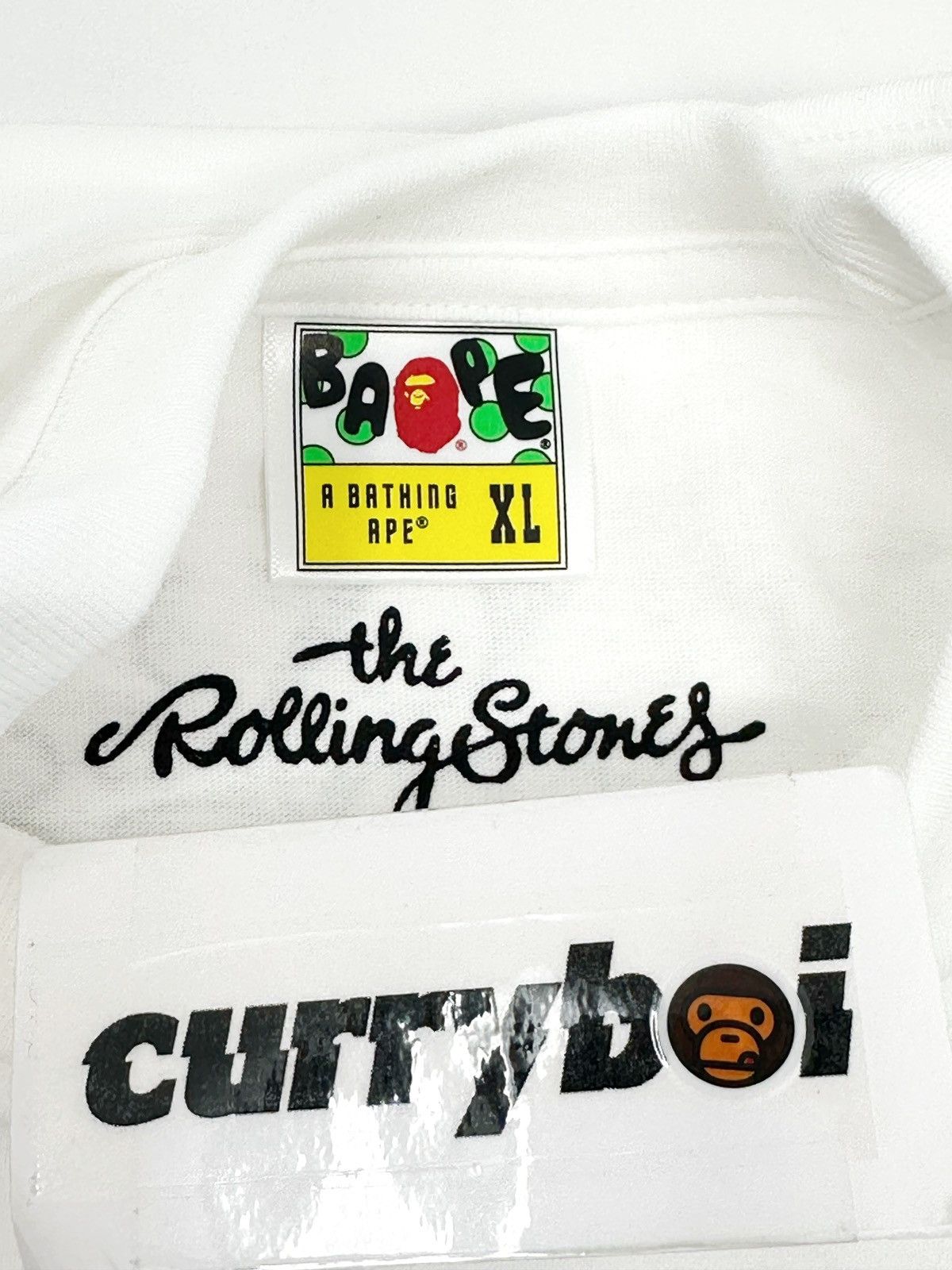 Bape BAPE x Rolling Stones Tee White Size US XL / EU 56 / 4 - 6 Thumbnail