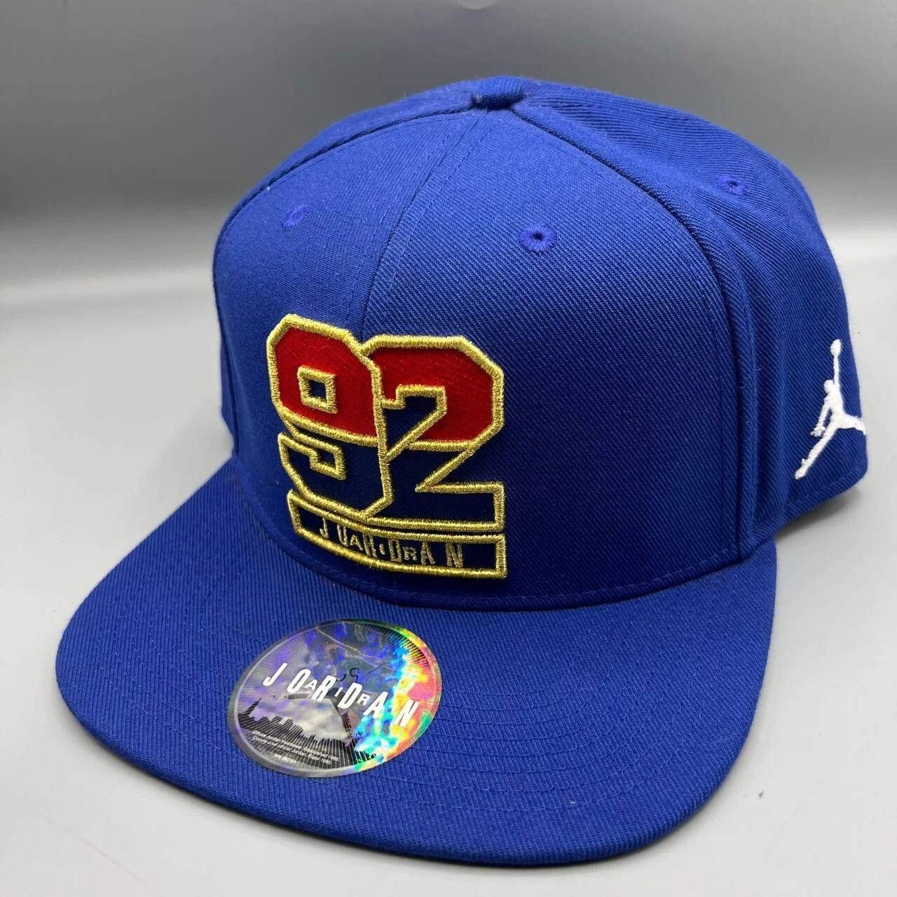 Jordan Brand Air Jordan 92 Hat Men Blue Embroidered Logo Snap Back Cap Size ONE SIZE - 1 Thumbnail
