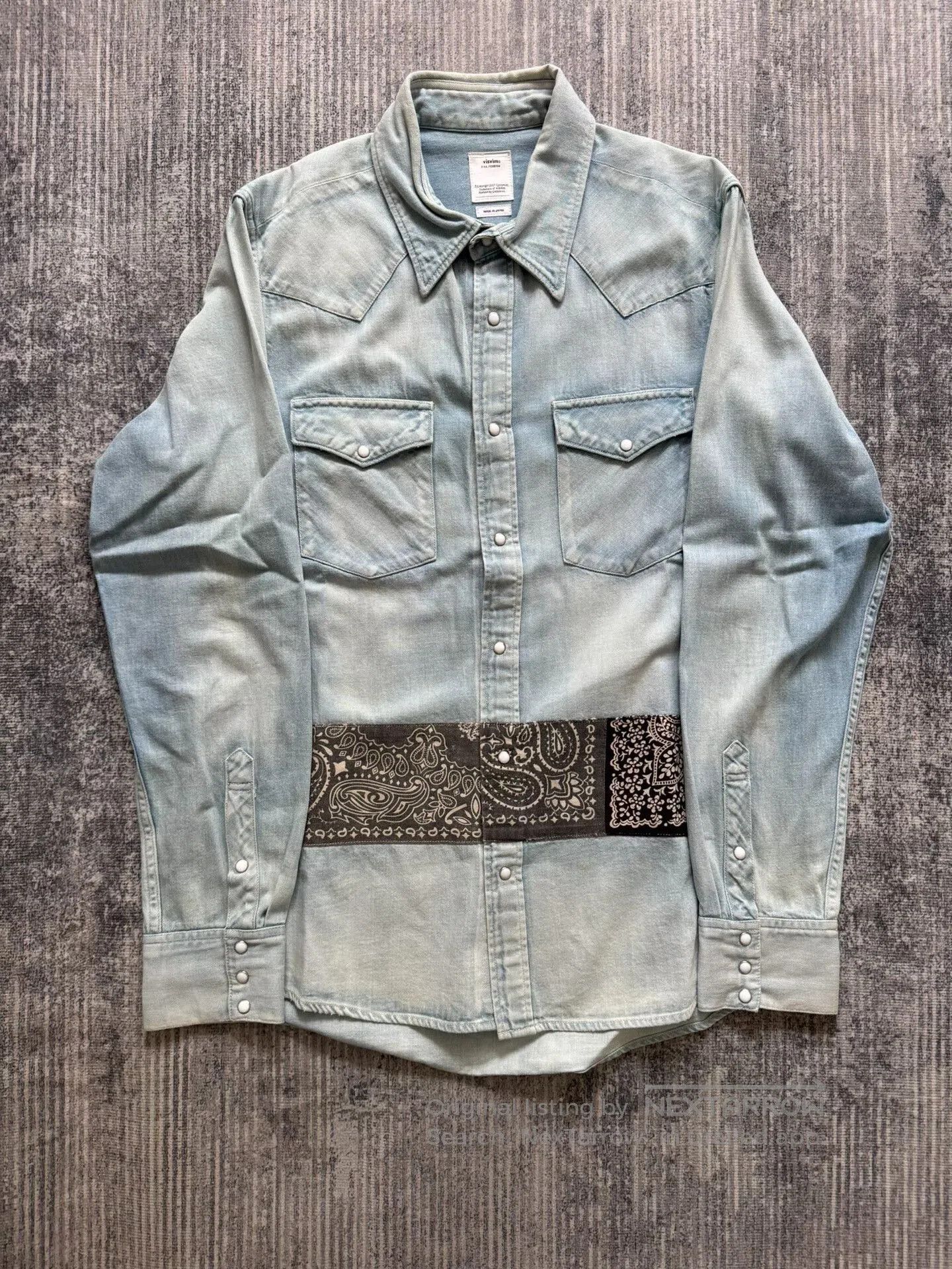 Visvim visvim bandana border denim shirt. Size US M / EU 48-50 / 2 - 1 Thumbnail