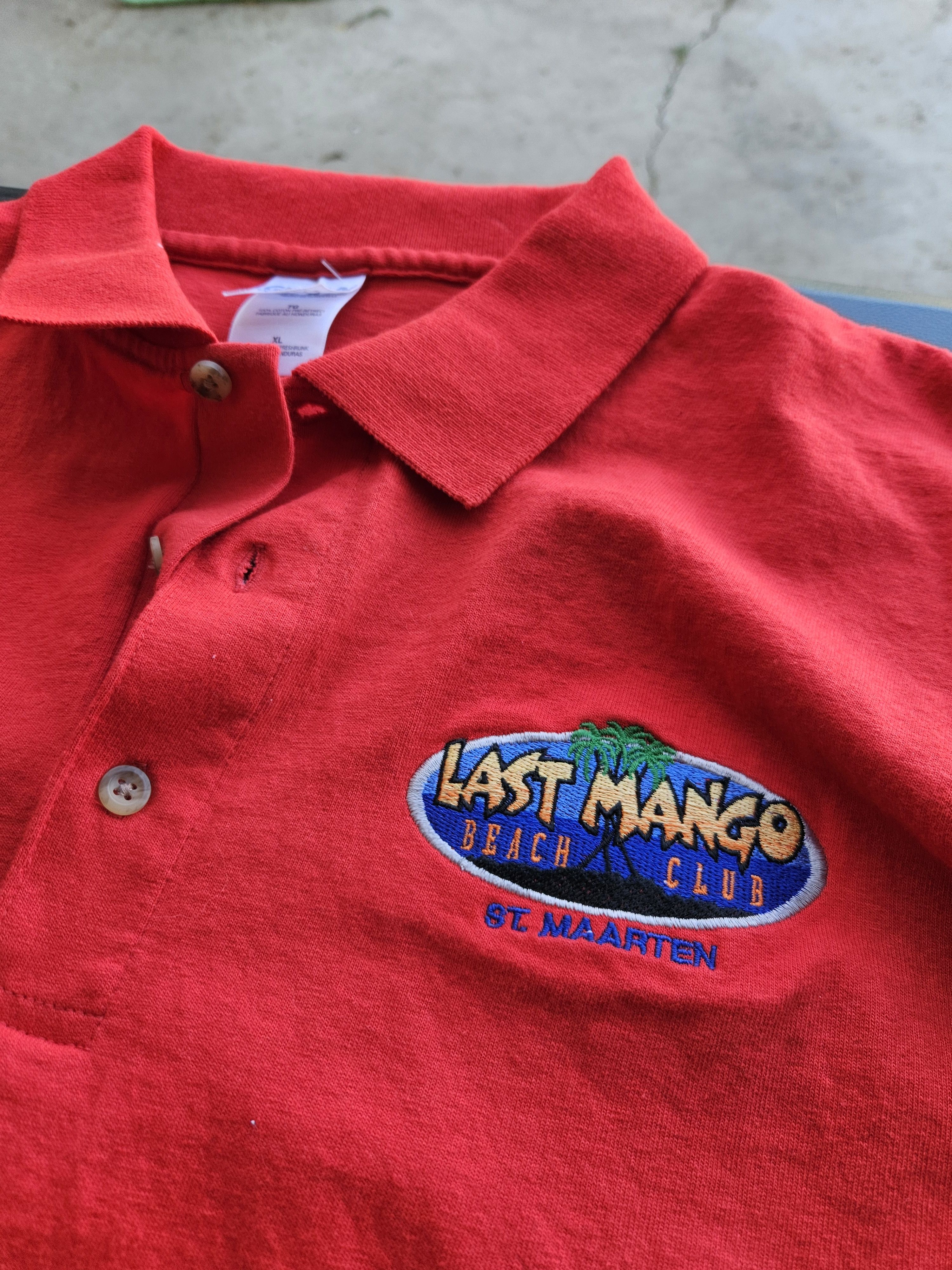 Gildan Last Mango Beach Club St.Maarten Y2K Surf Gildan Polo Size US XL / EU 56 / 4 - 2 Thumbnail