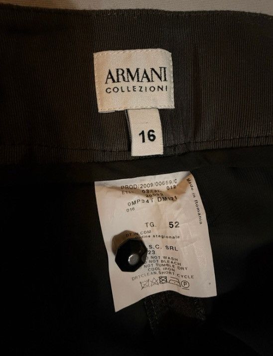 Armani Collezioni Armani Collezioni Pinstripe Wool-Blend Pants Size 16 (52 IT) Size 38" / US 16 / IT 52 - 9 Thumbnail