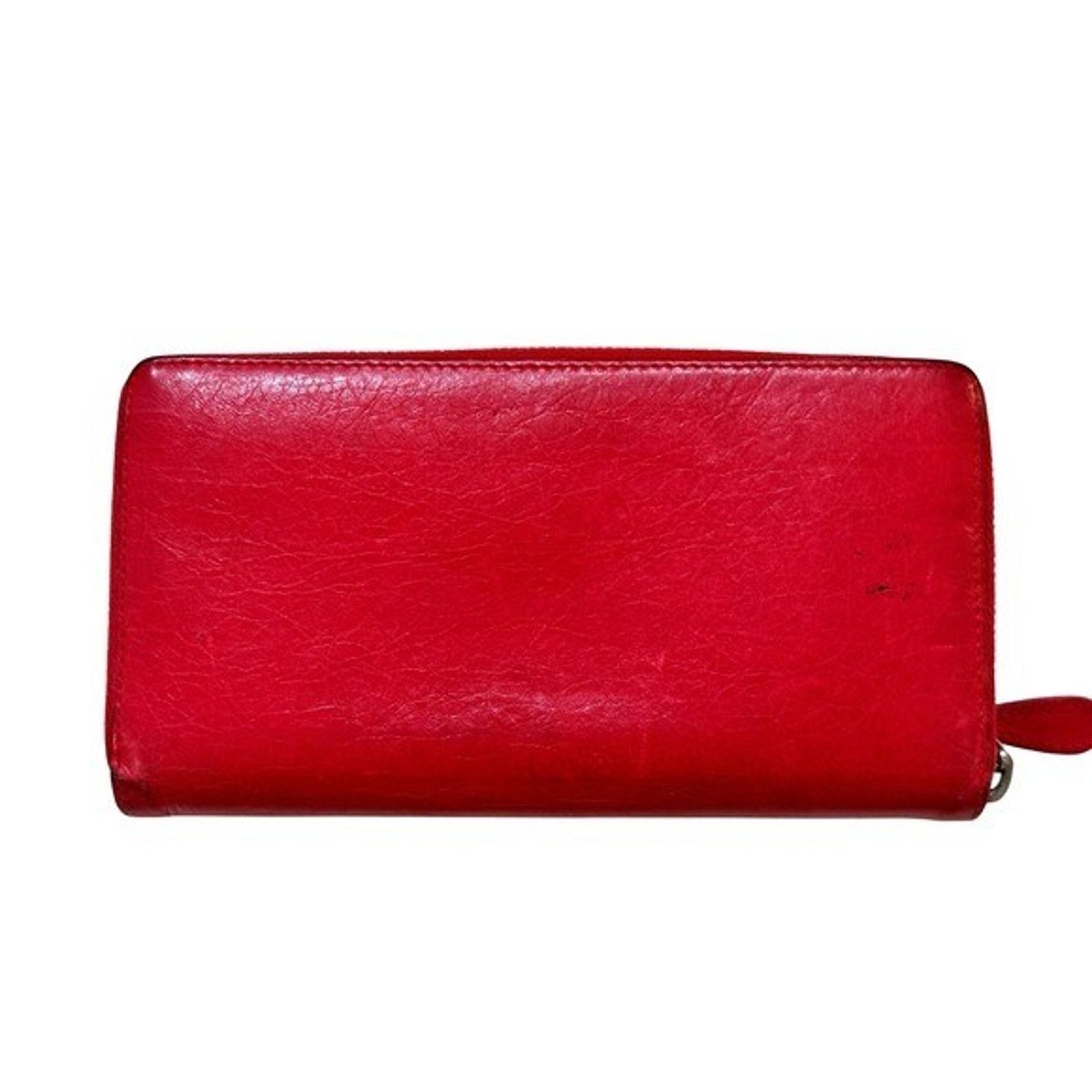 Balenciaga Balenciaga Wallet Women's Red Leather Zip Around City Moto Size ONE SIZE - 7 Thumbnail