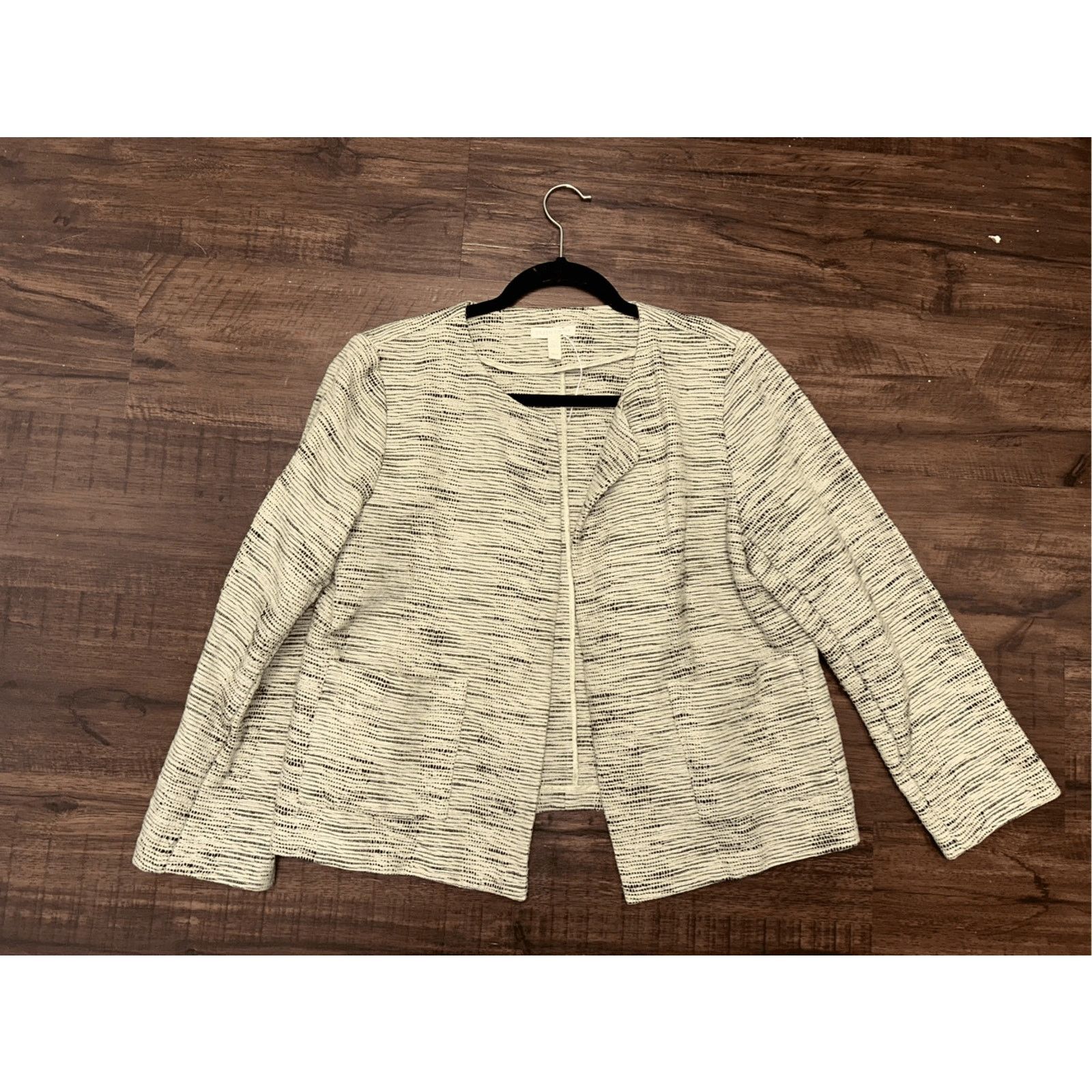 Eileen Fisher Eileen Fisher Cotton Natural Cropped Jacket, Sz Medium, $248 Size M / US 6-8 / IT 42-44 - 3 Thumbnail