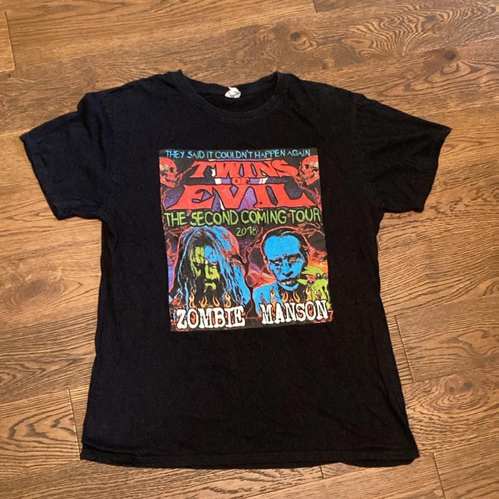 2018\" TWINS OF EVIL \" ツアー バンド Tシャツ Twins of Evil 2018 ツアーTシャツ