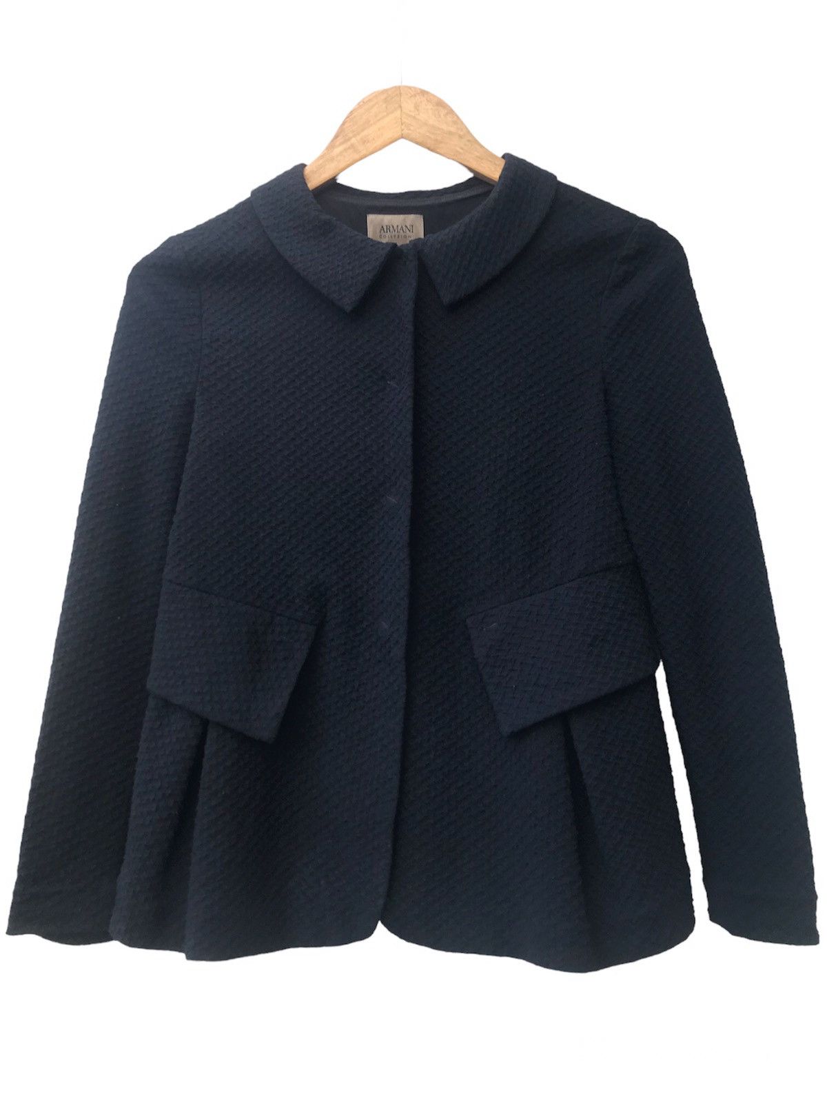 image of Armani Collezioni Blouse Jacket in Navy, Women's (Size XS)