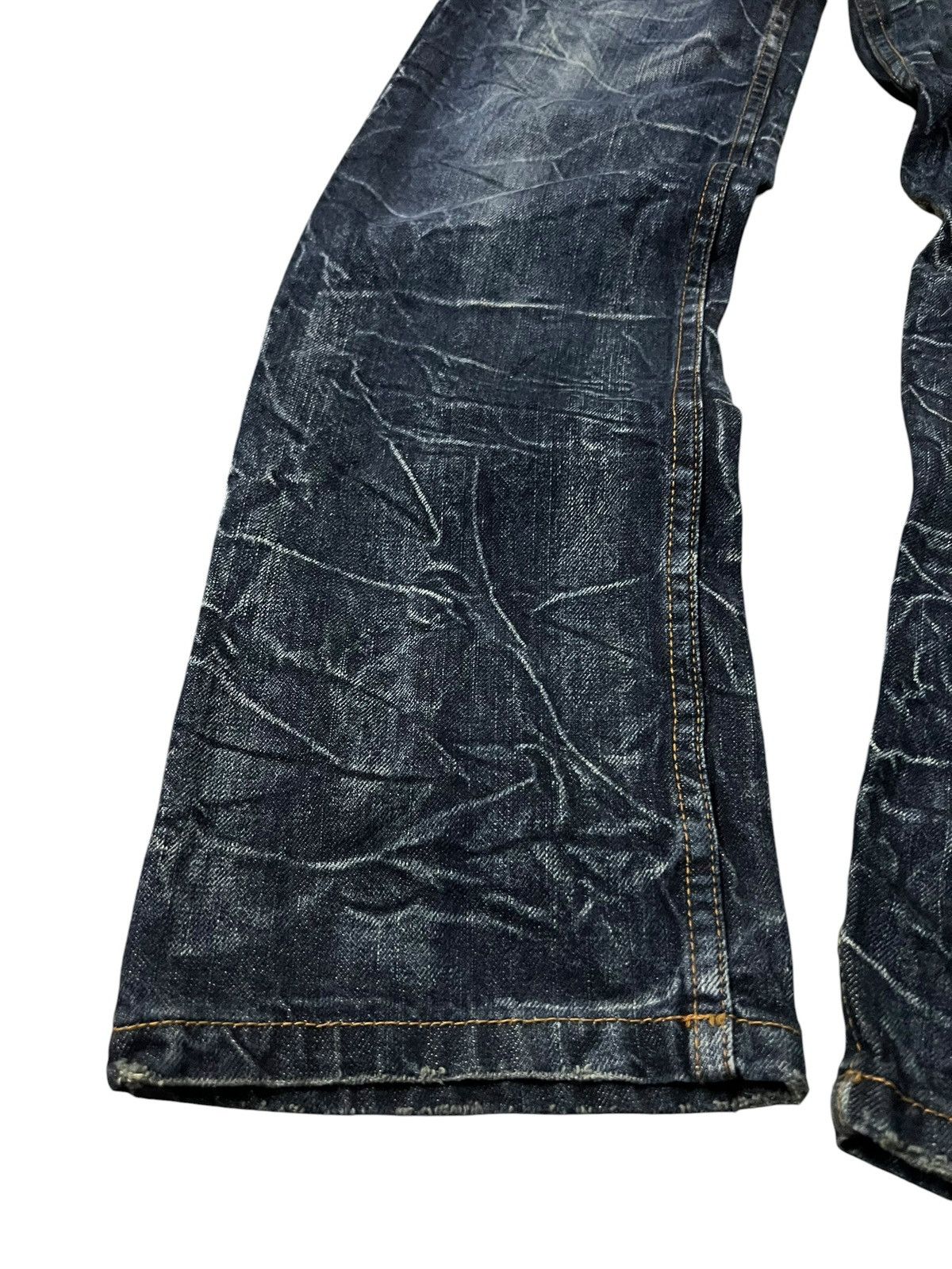 Japanese Brand 💥Double Waist💥Nylaus Clothing Clawmark Jean Very Rare Size US 29 - 4 Thumbnail