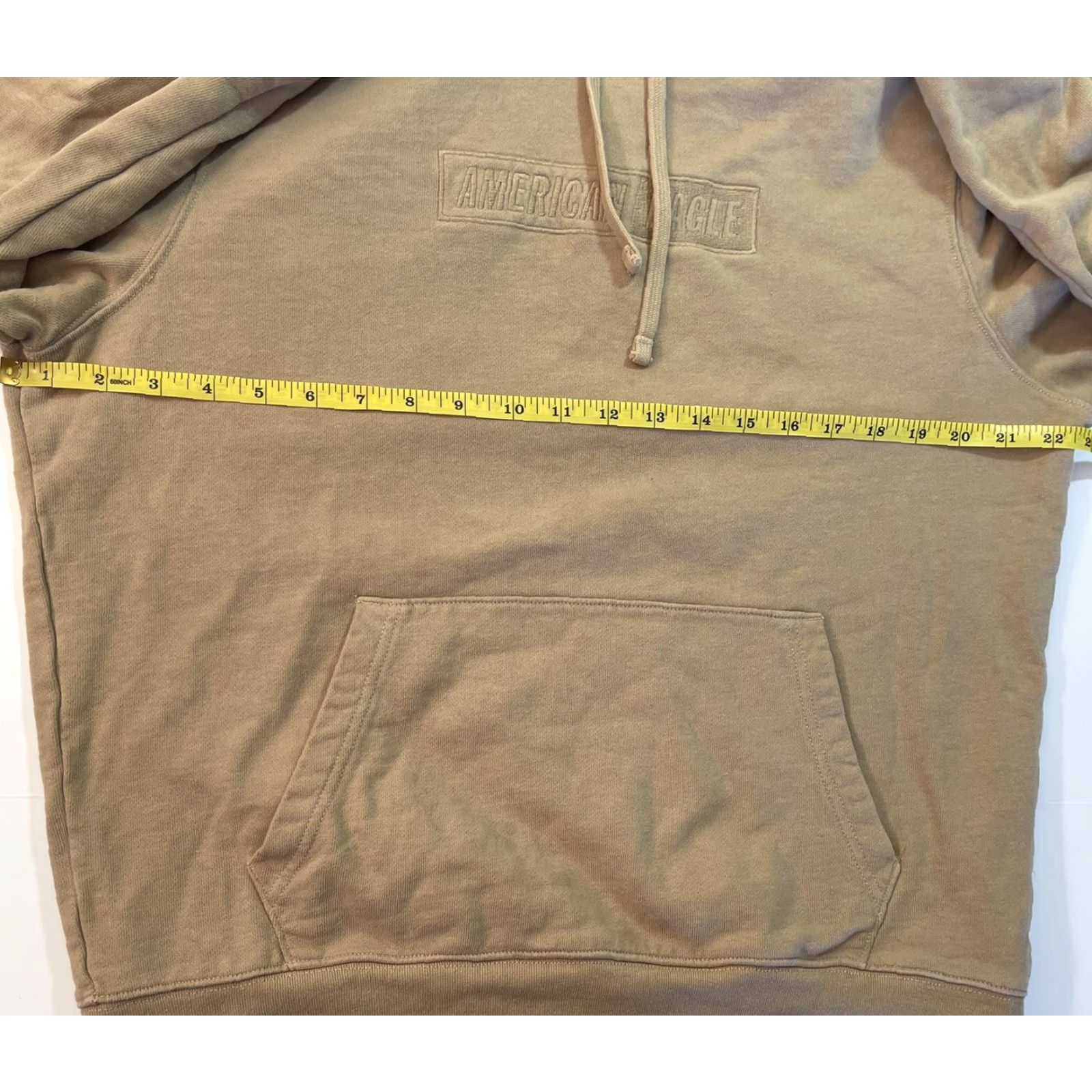 Vintage VINTAGE AMERICAN EAGLE Hoodie Sweatshirt Box Logo Khaki M Adult Medium Khaki Logo Mens Size US M / EU 48-50 / 2 - 5 Thumbnail