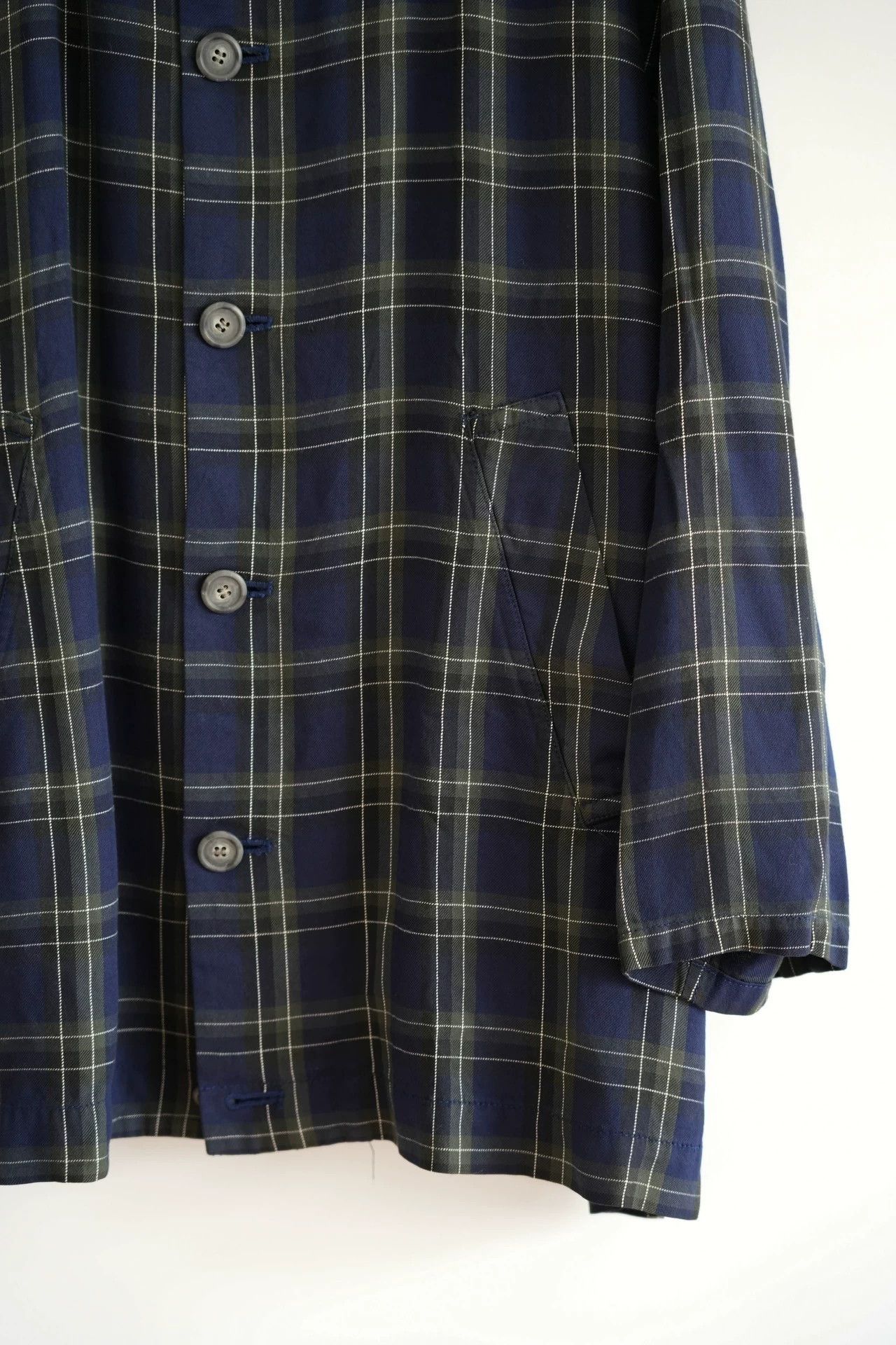 Yohji Yamamoto Yohji Yamamoto 90s Y's Men Blue-Green Plaid Jacket Size US M / EU 48-50 / 2 - 5 Thumbnail