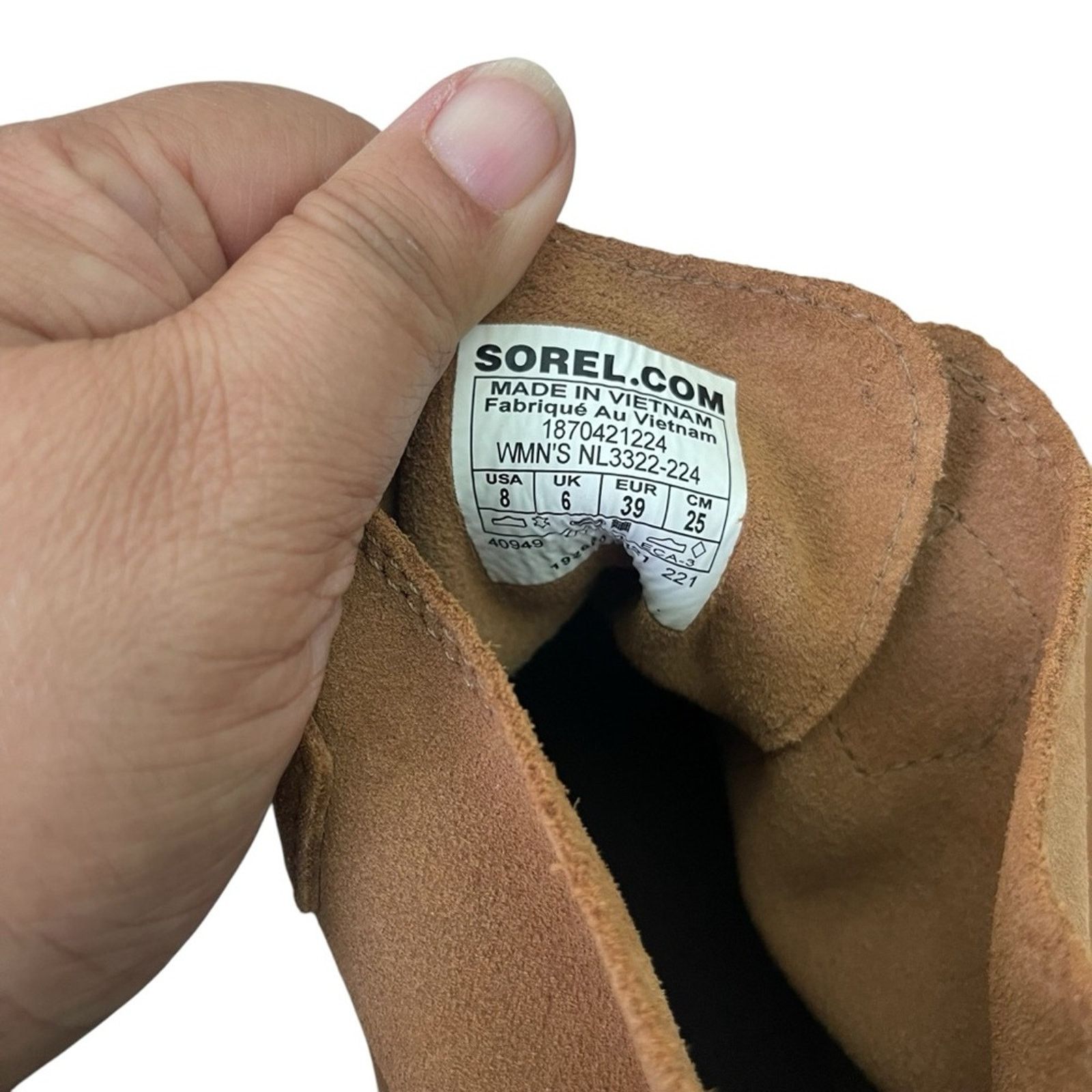 SOREL Sorel Evie Women's Waterproof Wedge Lace Up Boot Tan Size 8 Size US 8 / IT 38 - 6 Thumbnail