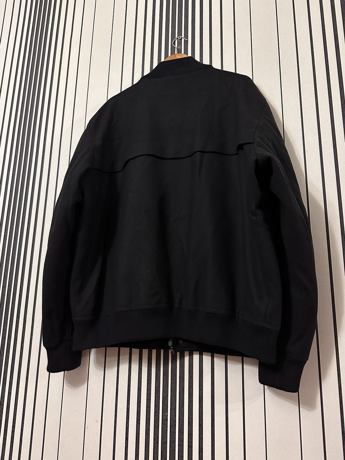 Paul Shark Woolen Classic Italian Black Bomber Jacket