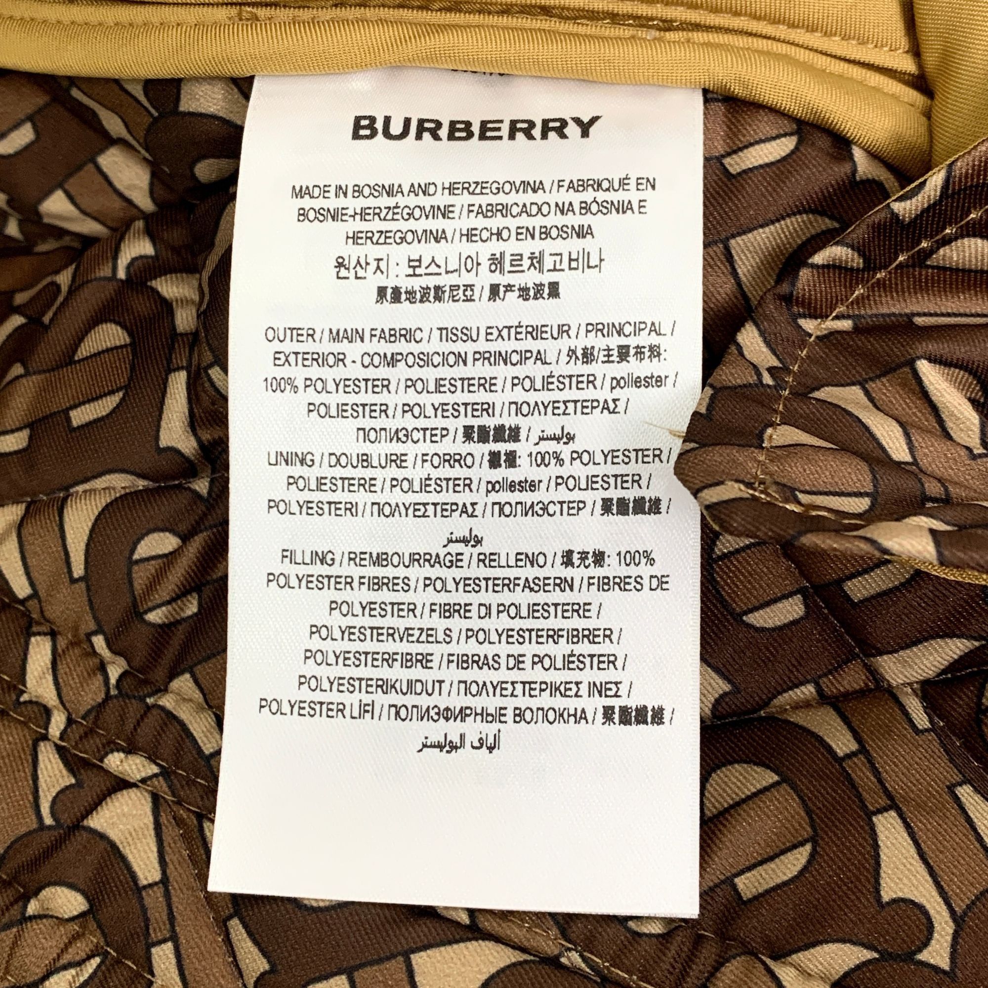 Burberry Burberry Brown Diamond Check Waist-Fit Single-Breasted Cotto Size XXS / US 00 / IT 34 - 5 Thumbnail