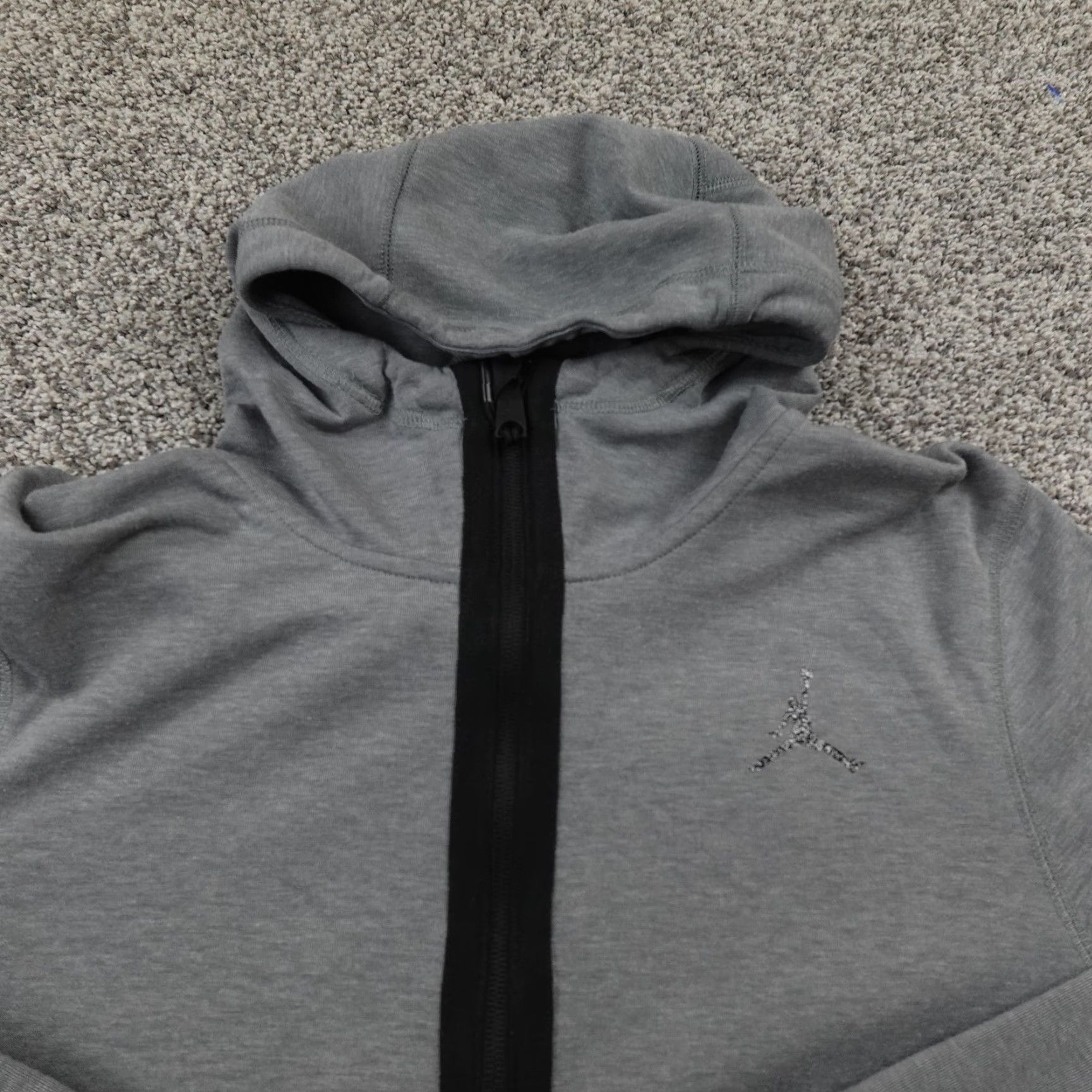 Jordan Brand Jordan Hoodie Mens S Gray Dri FIT Full Zip Sweatshirt Jacket Nike Jumpman Air Size US S / EU 44-46 / 1 - 3 Thumbnail
