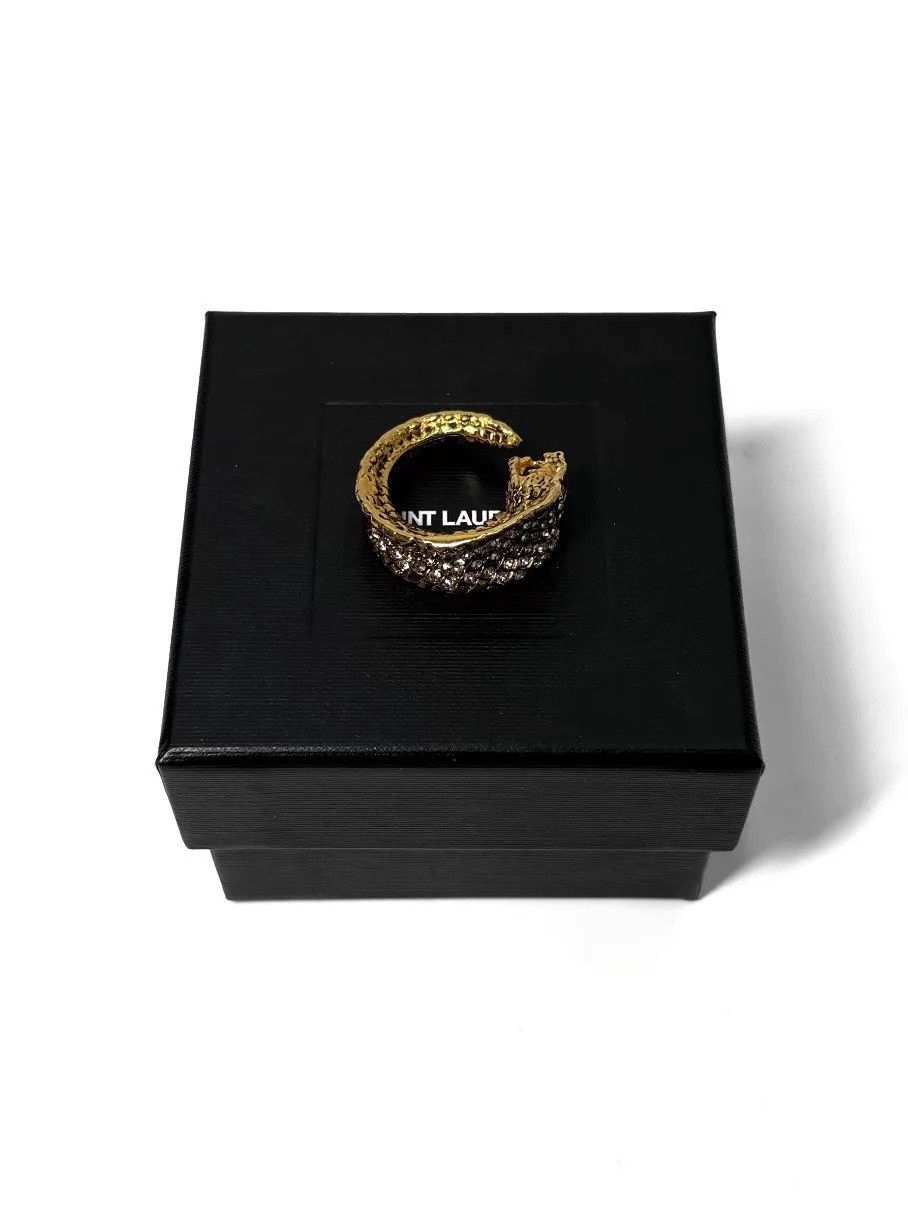 Saint Laurent Paris SLP 22SS Pave Cobra Brass Ring Size 6 Size ONE SIZE - 1 Thumbnail