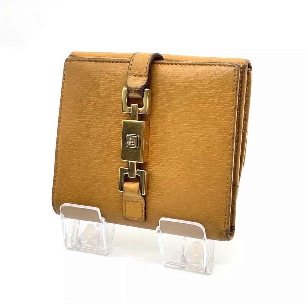 Gucci Authentic Gucci Jackie Mustard yellow leather wallet W/Bag Size ONE SIZE - 3 Thumbnail