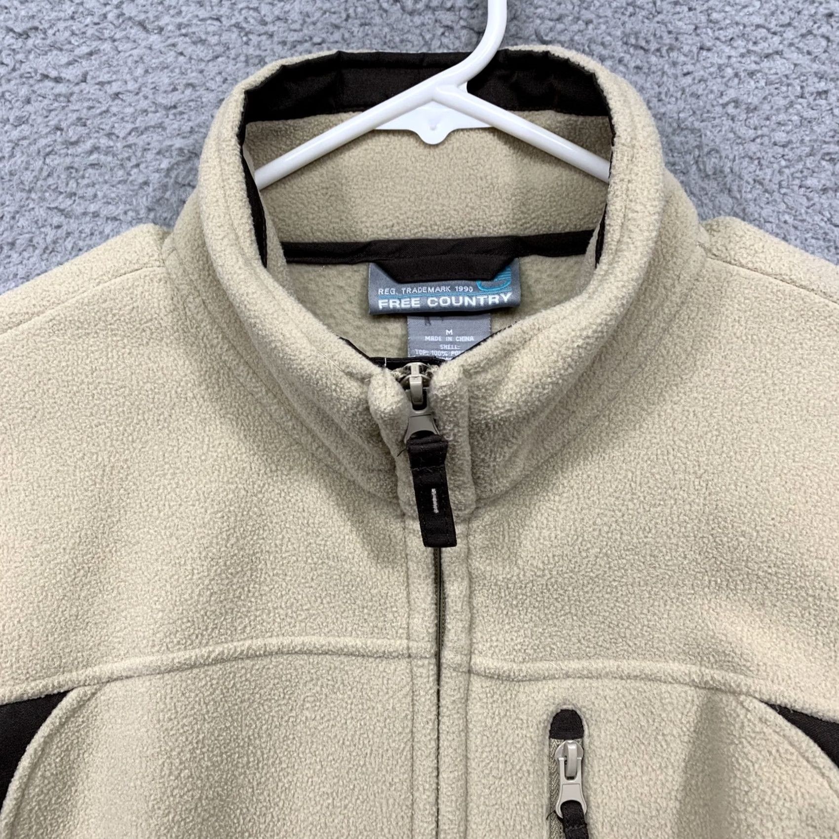 Free Country Free Country Women's Fleece Jacket Full Zip 5 Pockets Brown Tan Size M Size M / US 6-8 / IT 42-44 - 2 Thumbnail