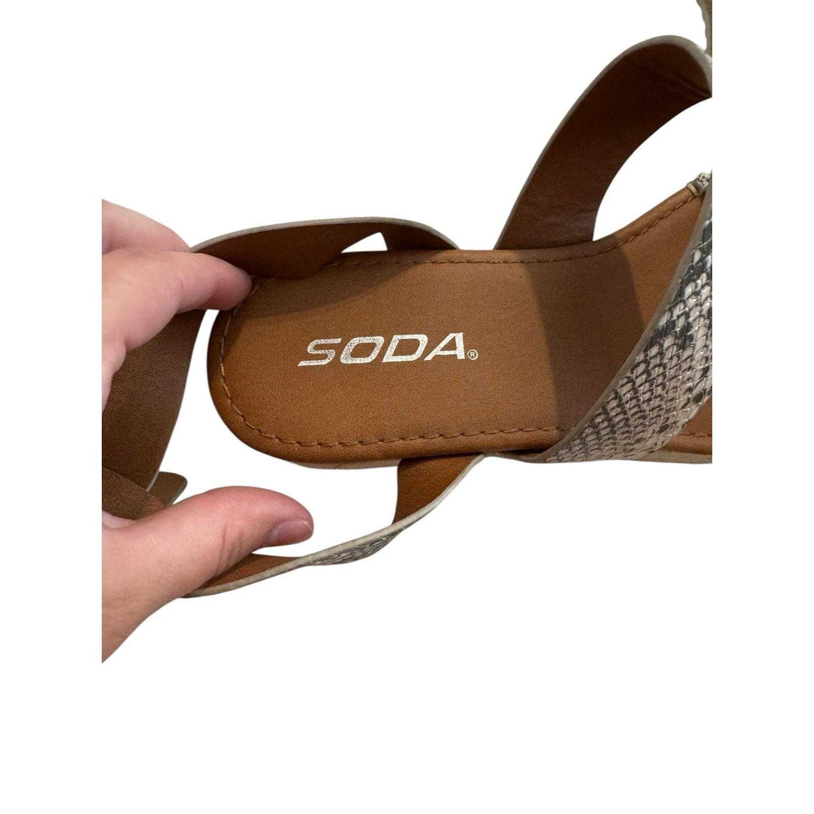 The Unbranded Brand Womens 7 Espadrille Platform Sandal SnakeSkin Ankle Strap Size US 7 / IT 37 - 5 Thumbnail