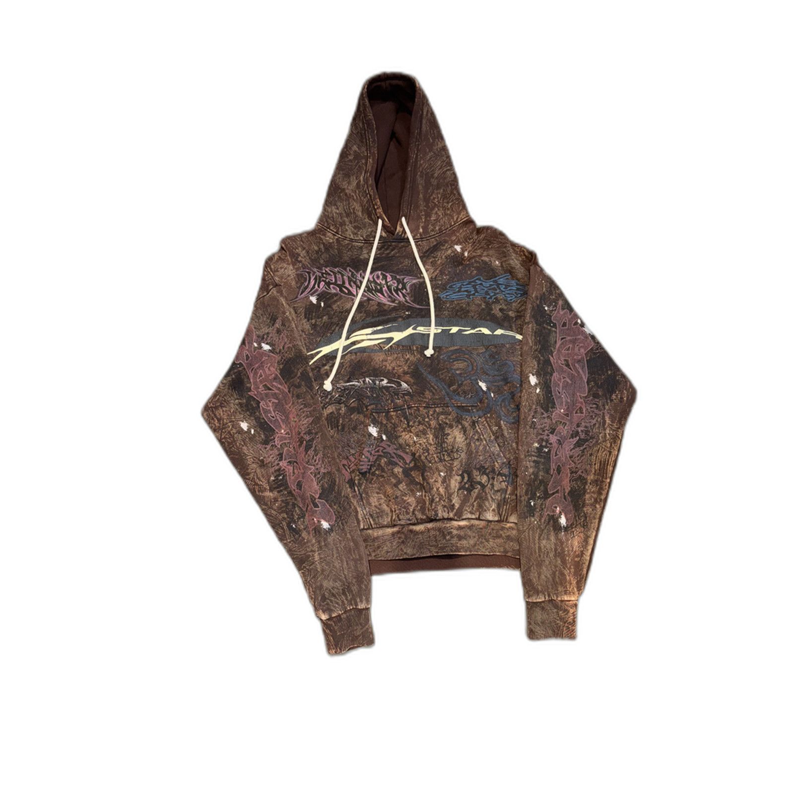 HELLSTAR Hellstar Hoodie Brown Graffiti Size US M / EU 48-50 / 2 - 1 Thumbnail