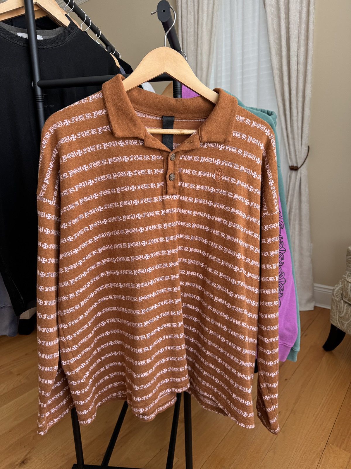 Chrome Hearts Chrome Hearts Matty Boy Long Sleeve Polo Size US L / EU 52-54 / 3 - 11 Thumbnail