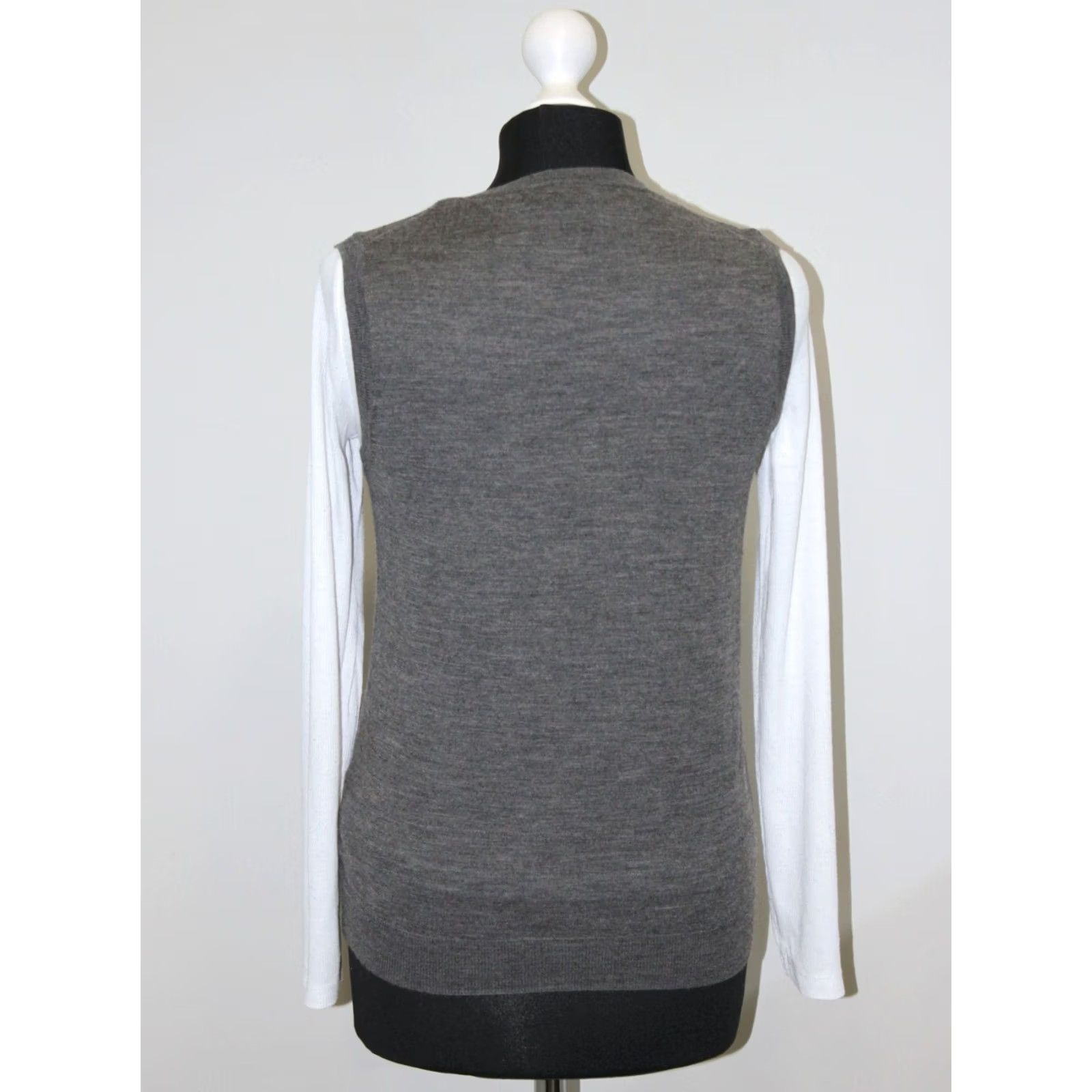 Polo Ralph Lauren Polo Ralph Lauren womens merino wool grey vest waitcoat M Size M / US 6-8 / IT 42-44 - 3 Thumbnail